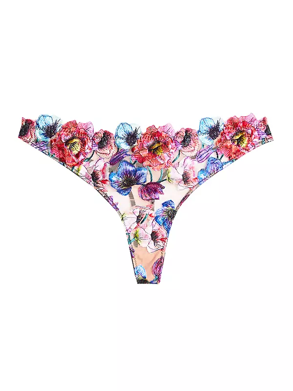 Tuileries Embroidered Thong