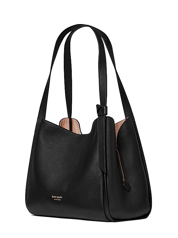 Shop kate spade new york Large Knott Leather Shoulder Bag Shop kate spade new york Large Knott Leather Shoulder Bag