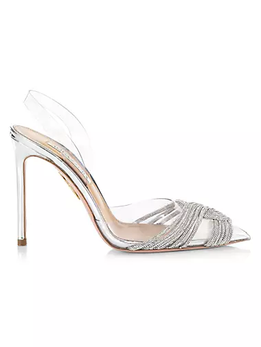 Gatsby Crystal-Embellished Slingback Sandals