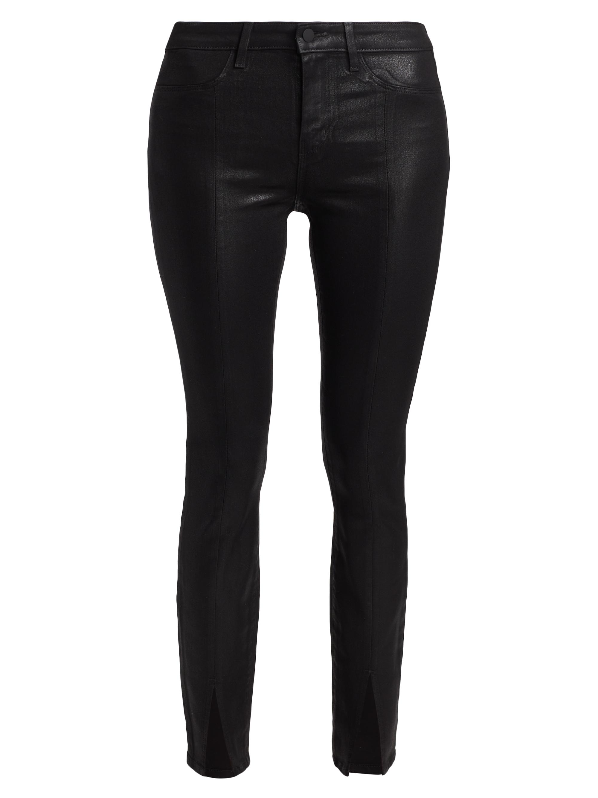 L'AGENCE Women's Jyothi Faux Leather Skinny Pants - Noir Coated