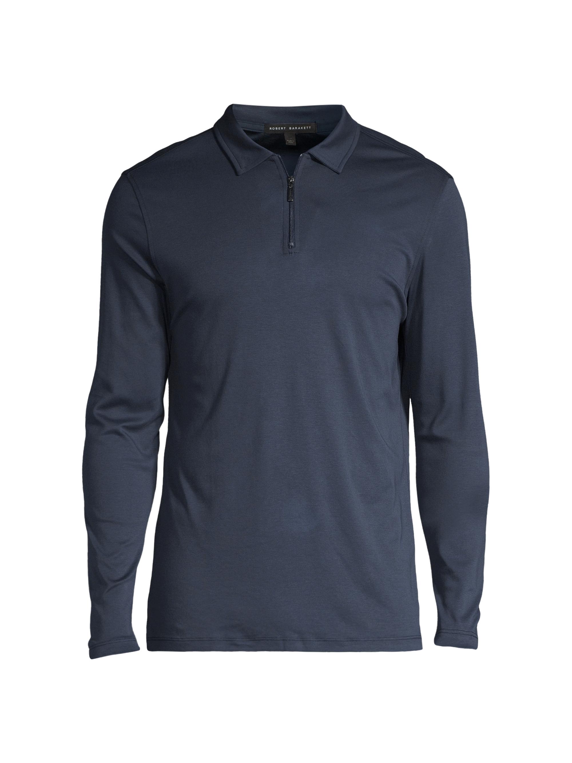 Robert Barakett Men's Georgia Quarter-Zip Pullover Sweater - Blue Night