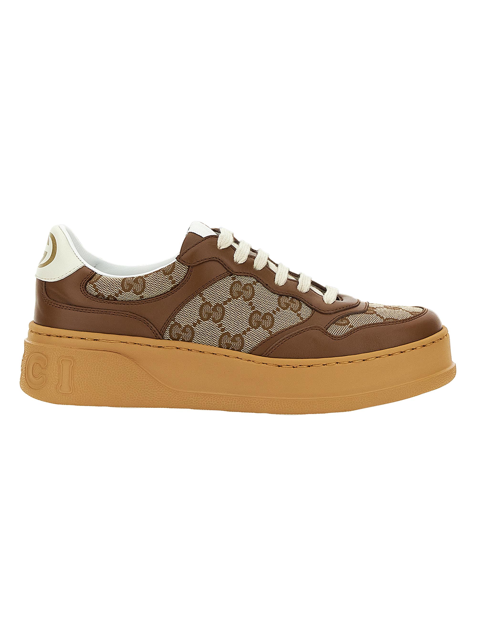Gucci Women's GG Canvas & Leather Low-Top Sneakers - Beige - Women's Shoes