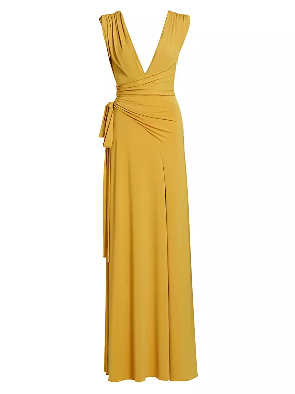 Arden Ruched Jersey Gown