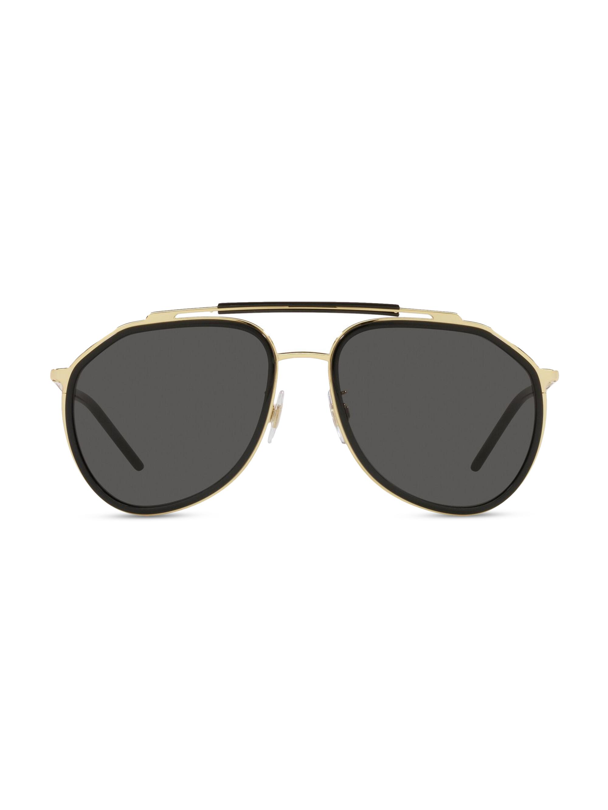 Dolce & Gabbana Men's 57MM Aviator Sunglasses - Gold Black