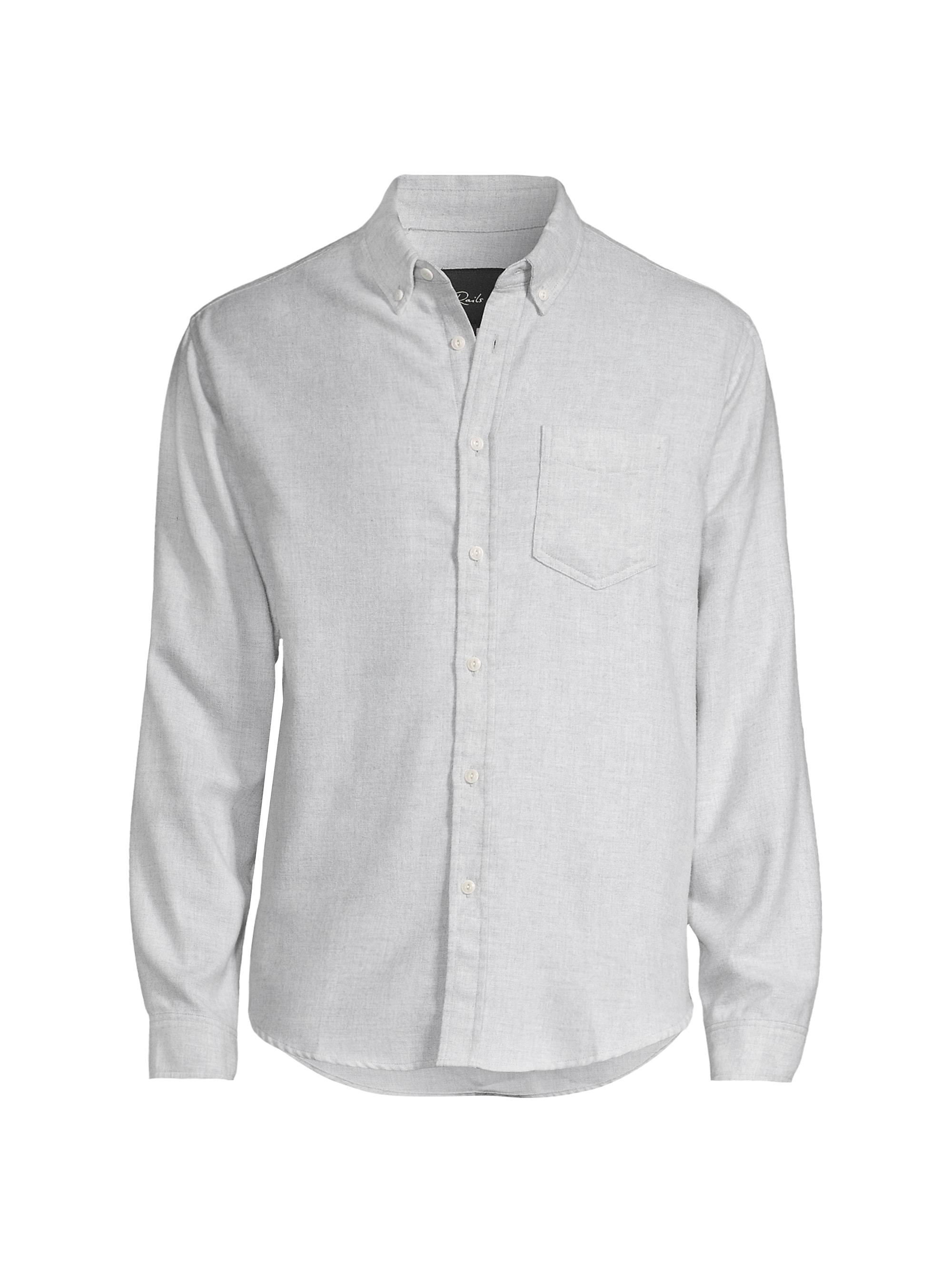 Rails Men's Runson Cotton Button-Down Shirt - Heather Grey - Men's Clothing