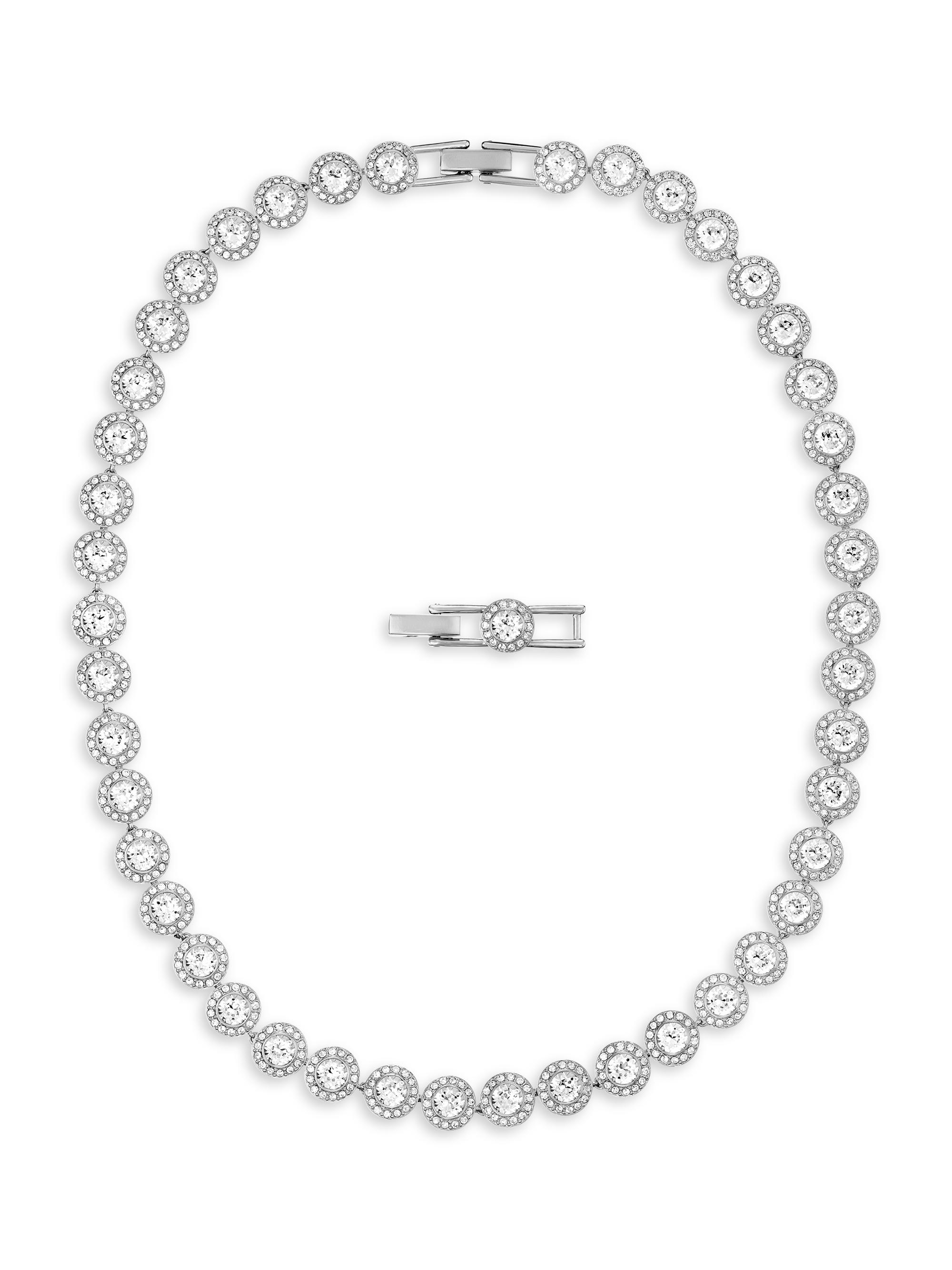 Swarovski Women's Una  Crystal Rhodium-Plated Necklace - Silver