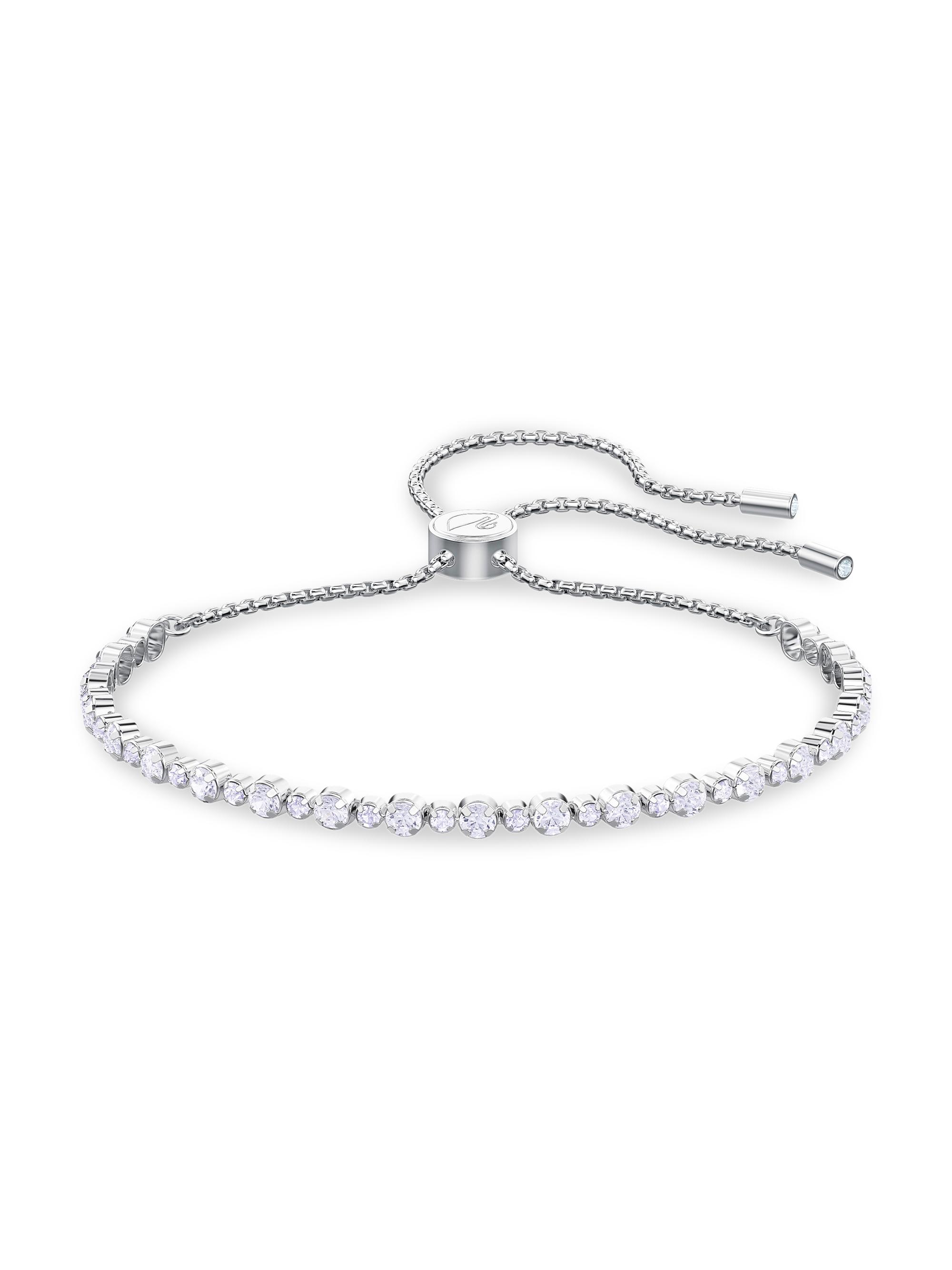 Swarovski Women's Matrix  Crystal Rhodium-Plated Trilogy Bracelet - Silver