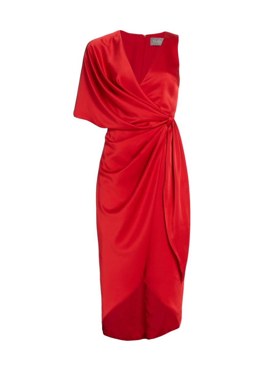 Theia Candace Satin Cocktail Dress | Saks Fifth Avenue
