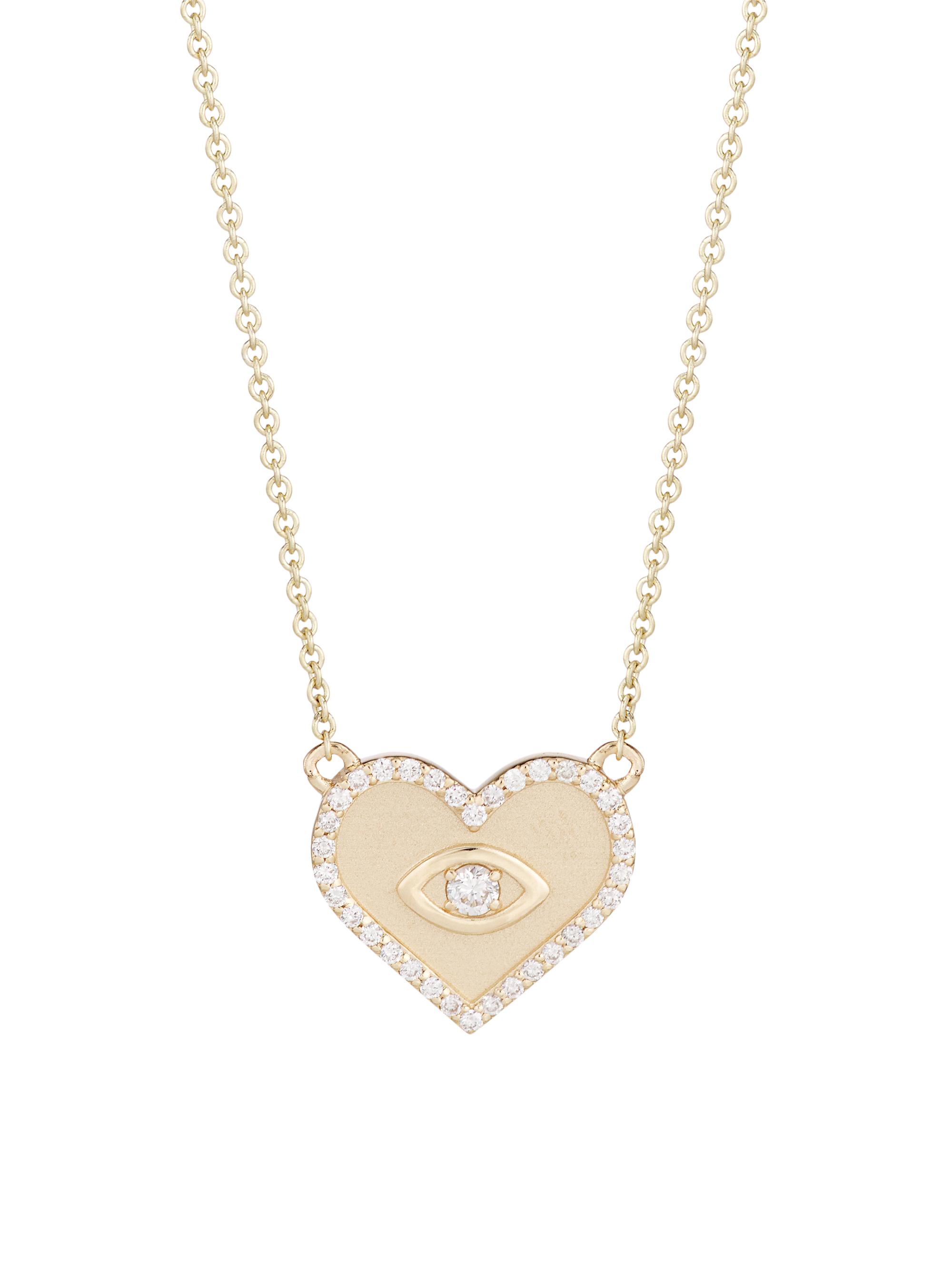 Sydney Evan Women's  14K Gold & Diamond Heart Necklace