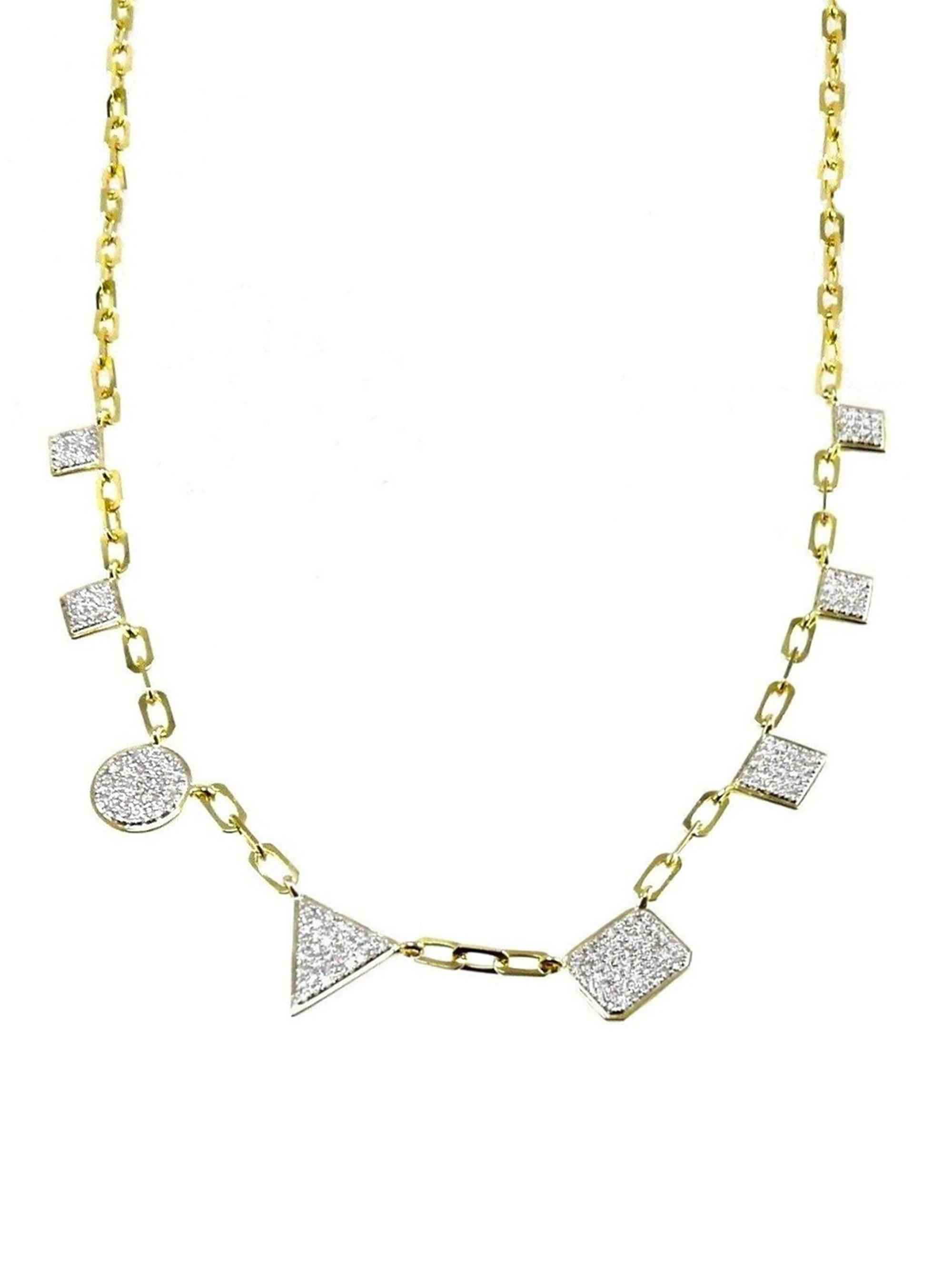 Meira T Women's 14K Gold & Diamond Geometric Paperclip Necklace - Yellow Gold
