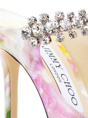 Jimmy Choo Bing 100mm crystal-embellished mules - Purple