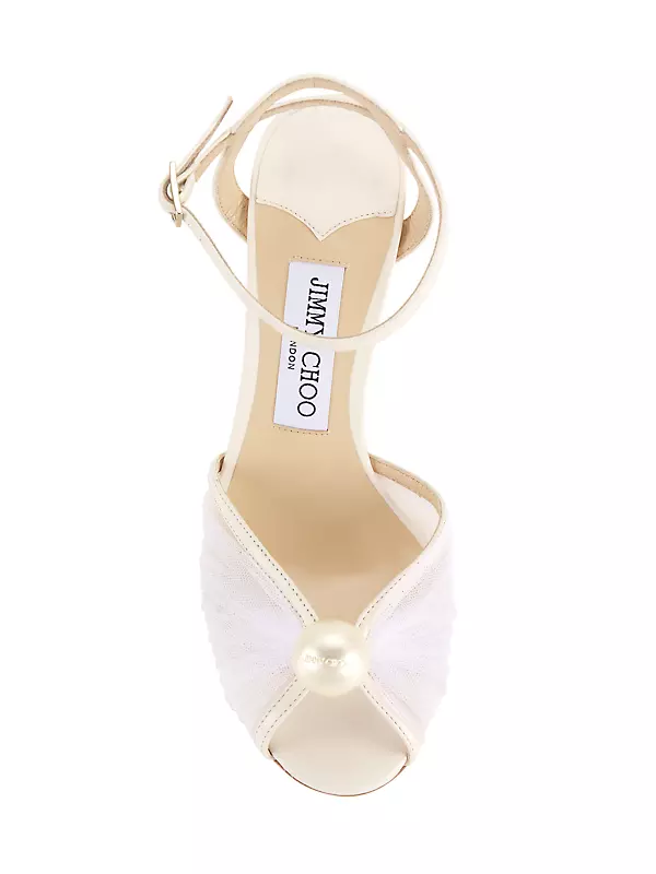 Shop Jimmy Choo Sacaria 85MM Tulle Sandals | Saks Fifth Avenue