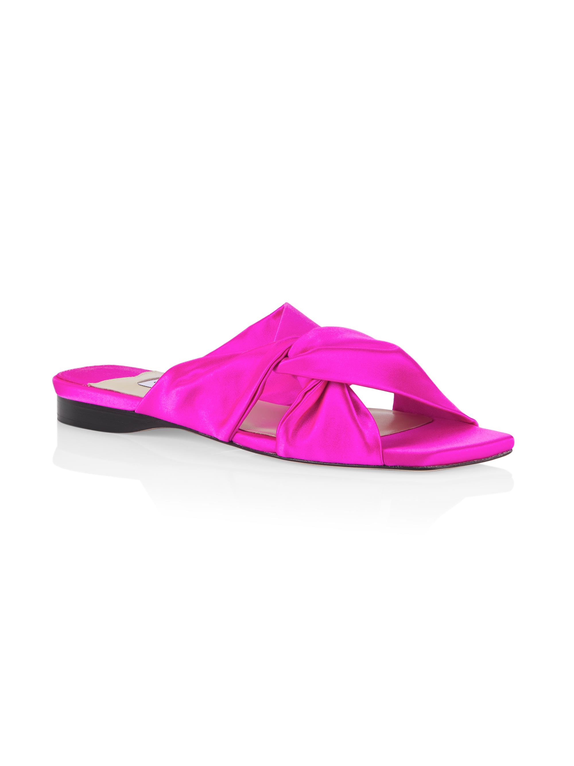 Jimmy Choo Narisa Satin Flat Sandals | Saks Fifth Avenue