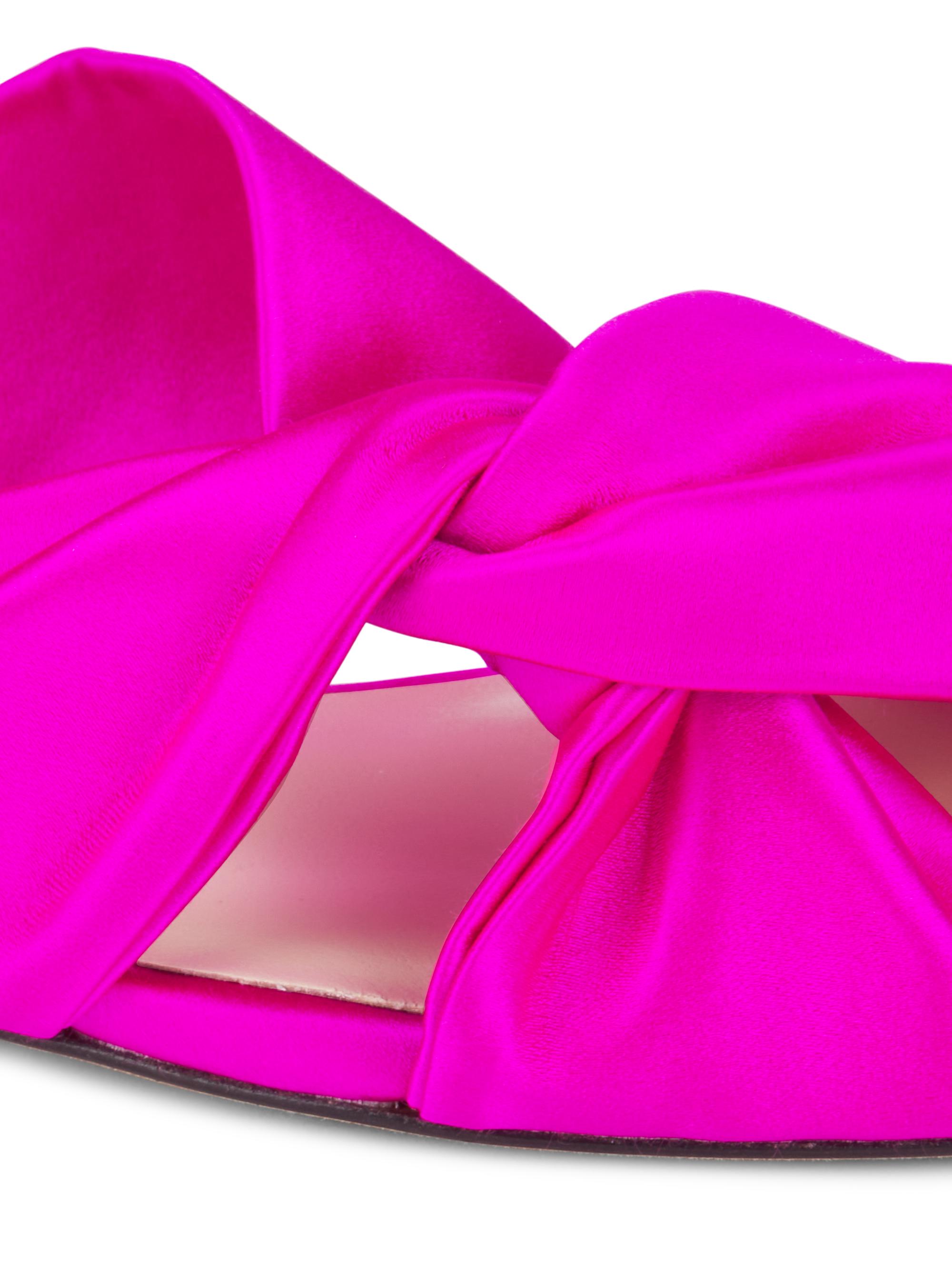 Jimmy Choo Narisa Satin Flat Sandals | Saks Fifth Avenue