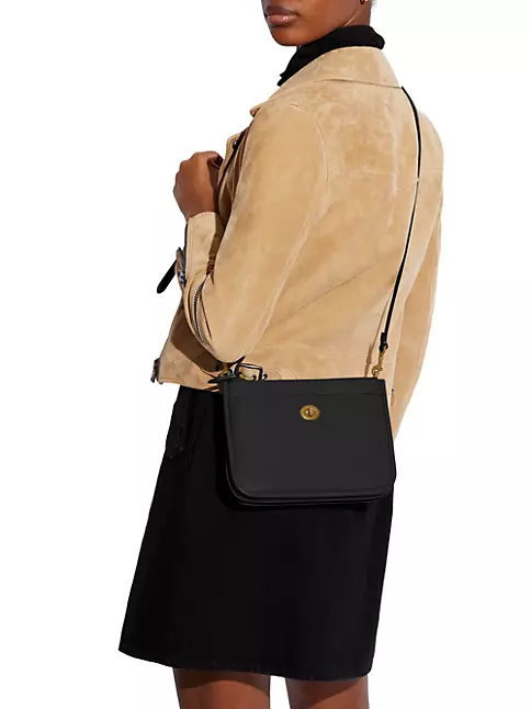 Coach Cream Pebble Leather Shoulder/Crossbody Bag