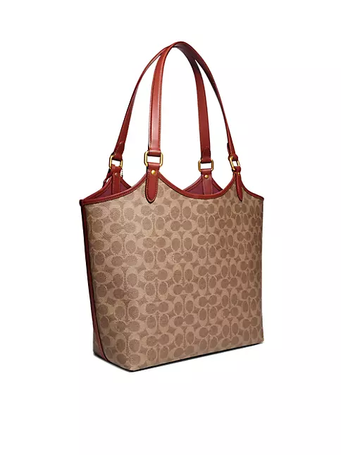  Coach Coated Canvas Signature Willow Bucket 24, B4/Tan Rust,  One Size : Clothing, Shoes & Jewelry
