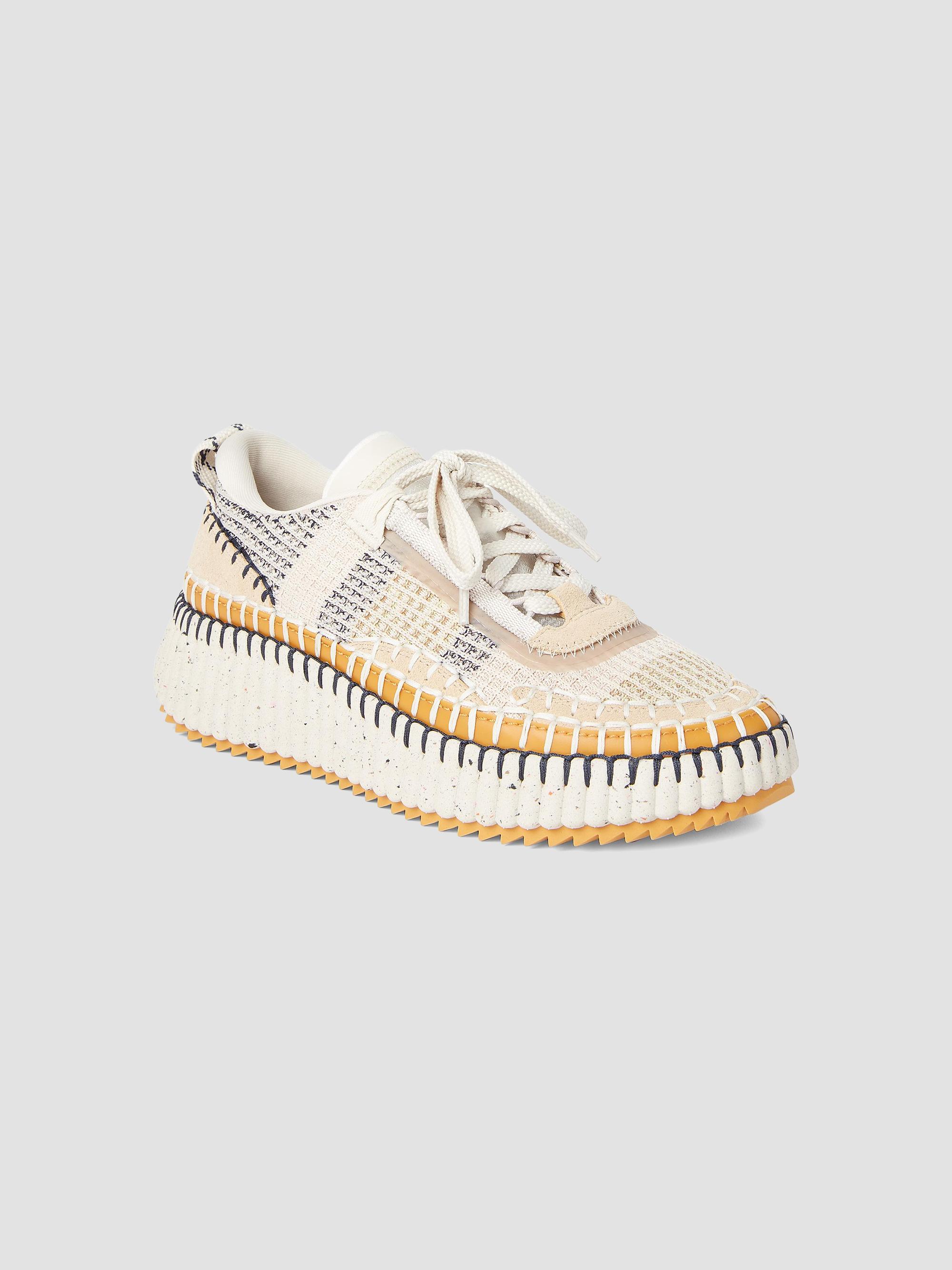 Chloé Nama Mixed Media Platform Sneakers | Saks Fifth Avenue
