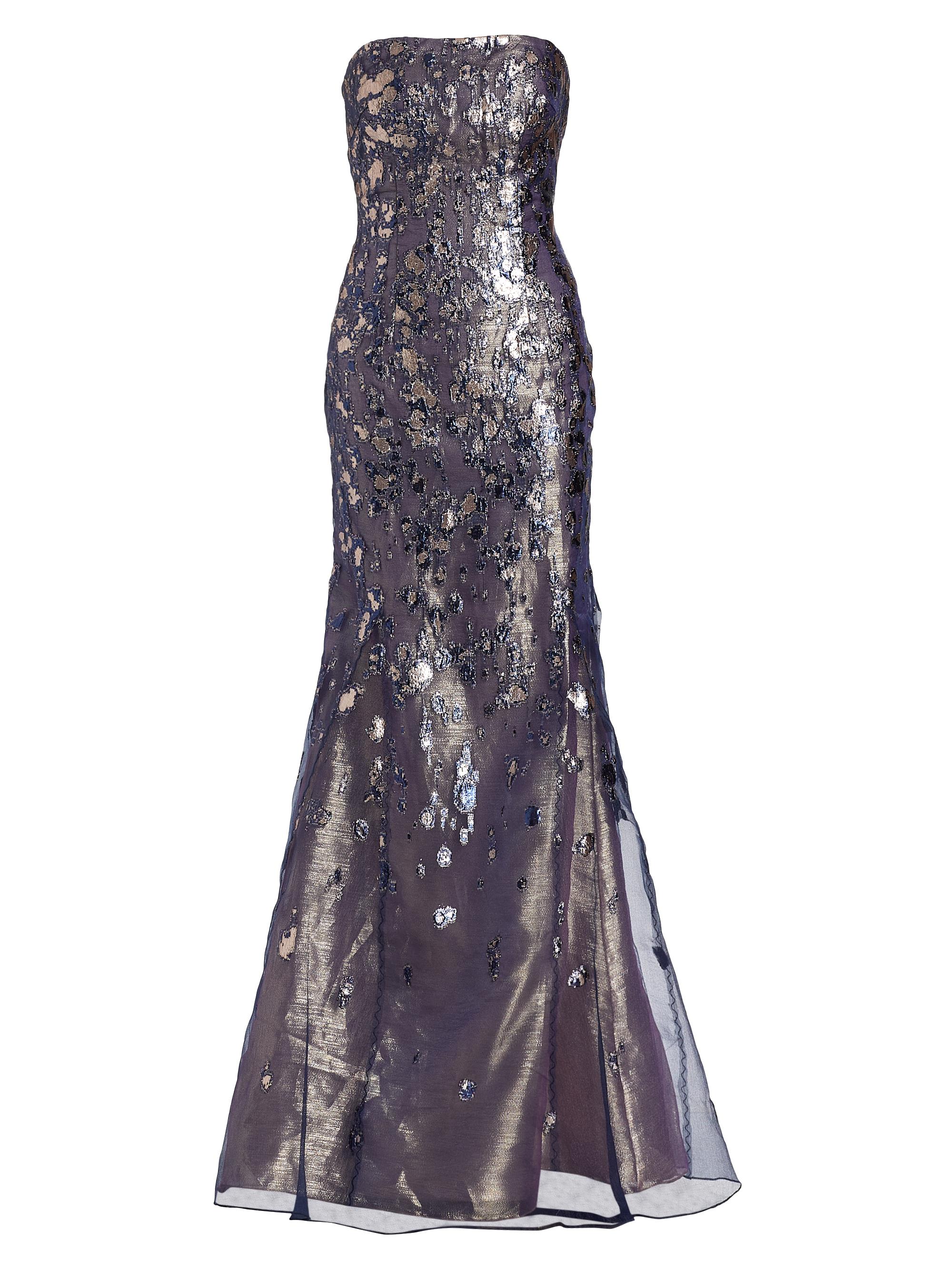 Rene Ruiz Collection Women's Brocade Mermaid Gown - Liquid Mercury