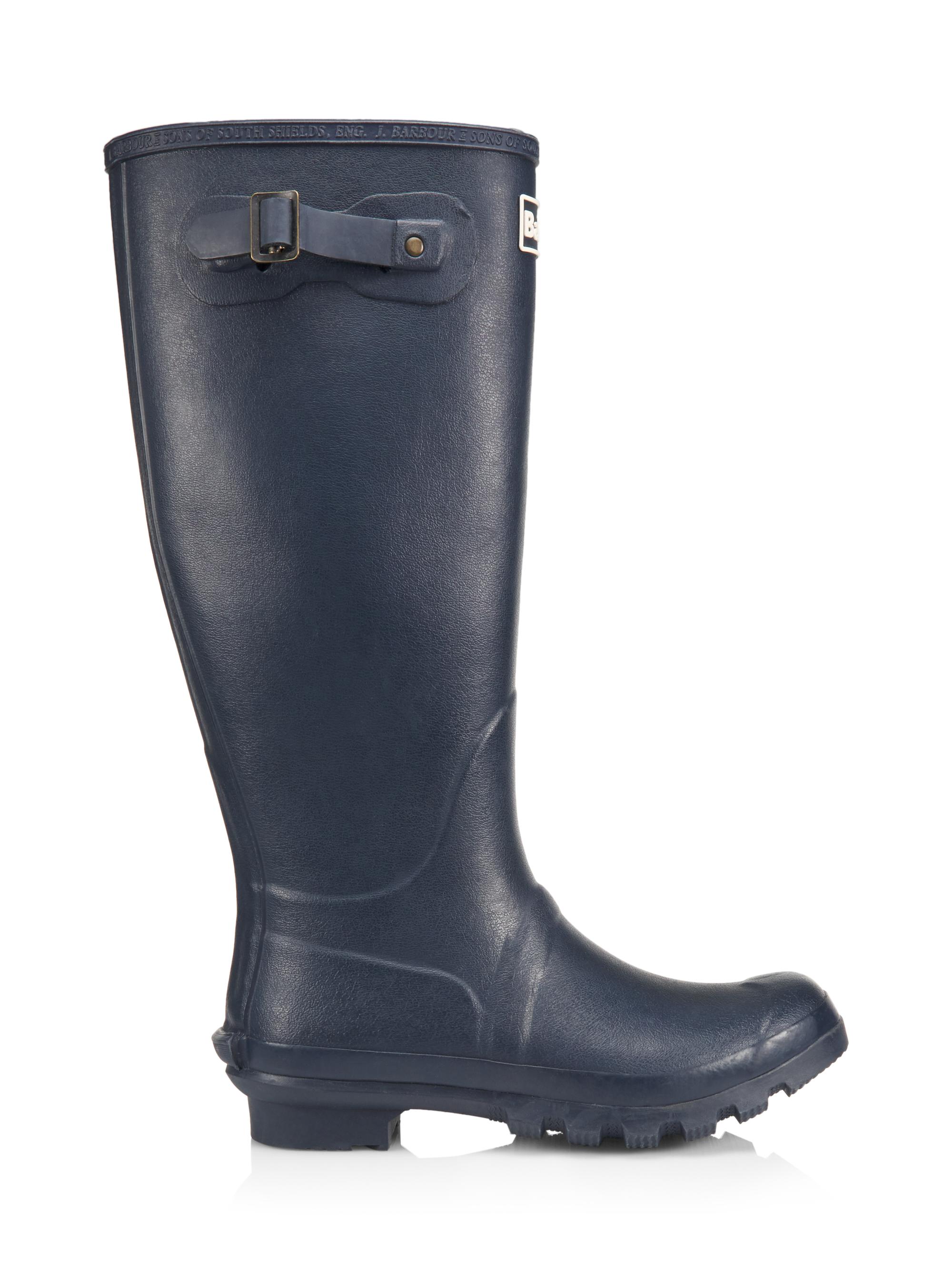 Barbour Men's Bede Rubber Rain Boots - Navy