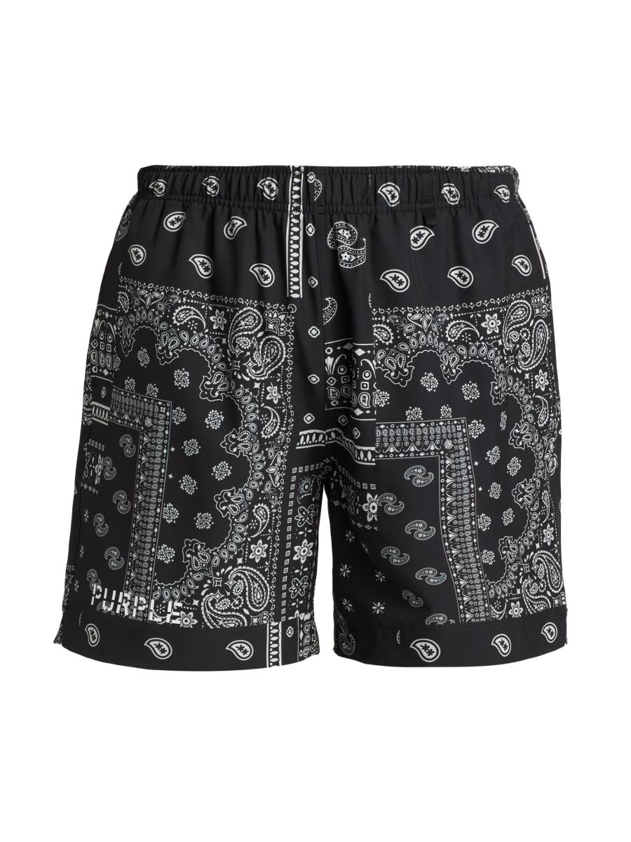 Purple Brand Bandana Print Swim Trunks | Saks Fifth Avenue