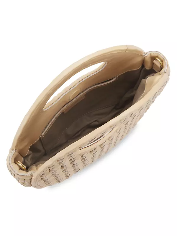 Kora Woven Leather Top Handle Bag