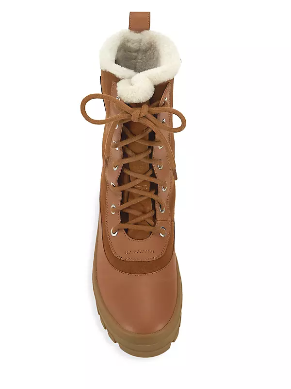 Shearling-Lined Lug-Sole Boots