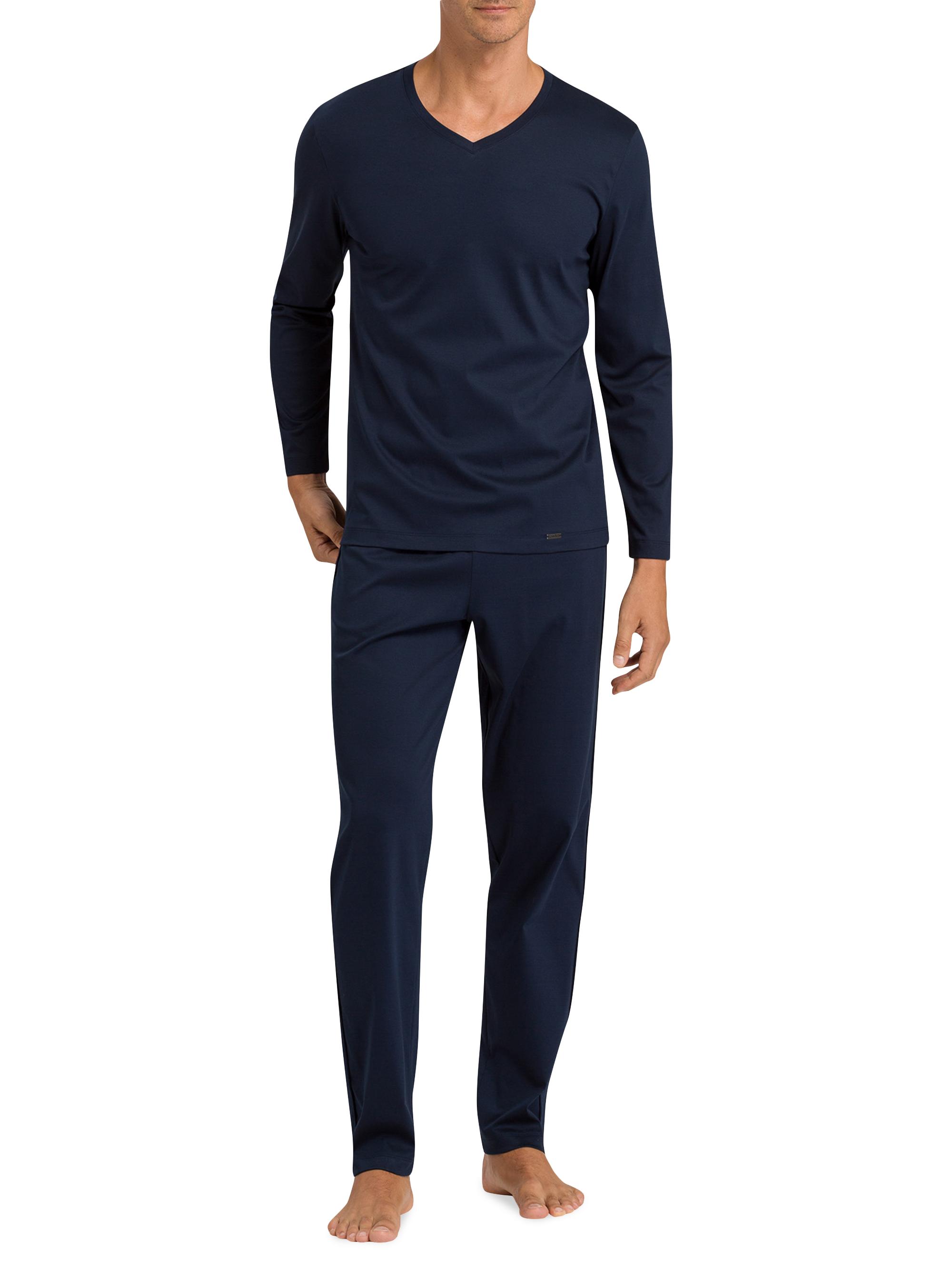 Hanro Men's Night Selection 2-PIece Pajama Set - Deep Navy