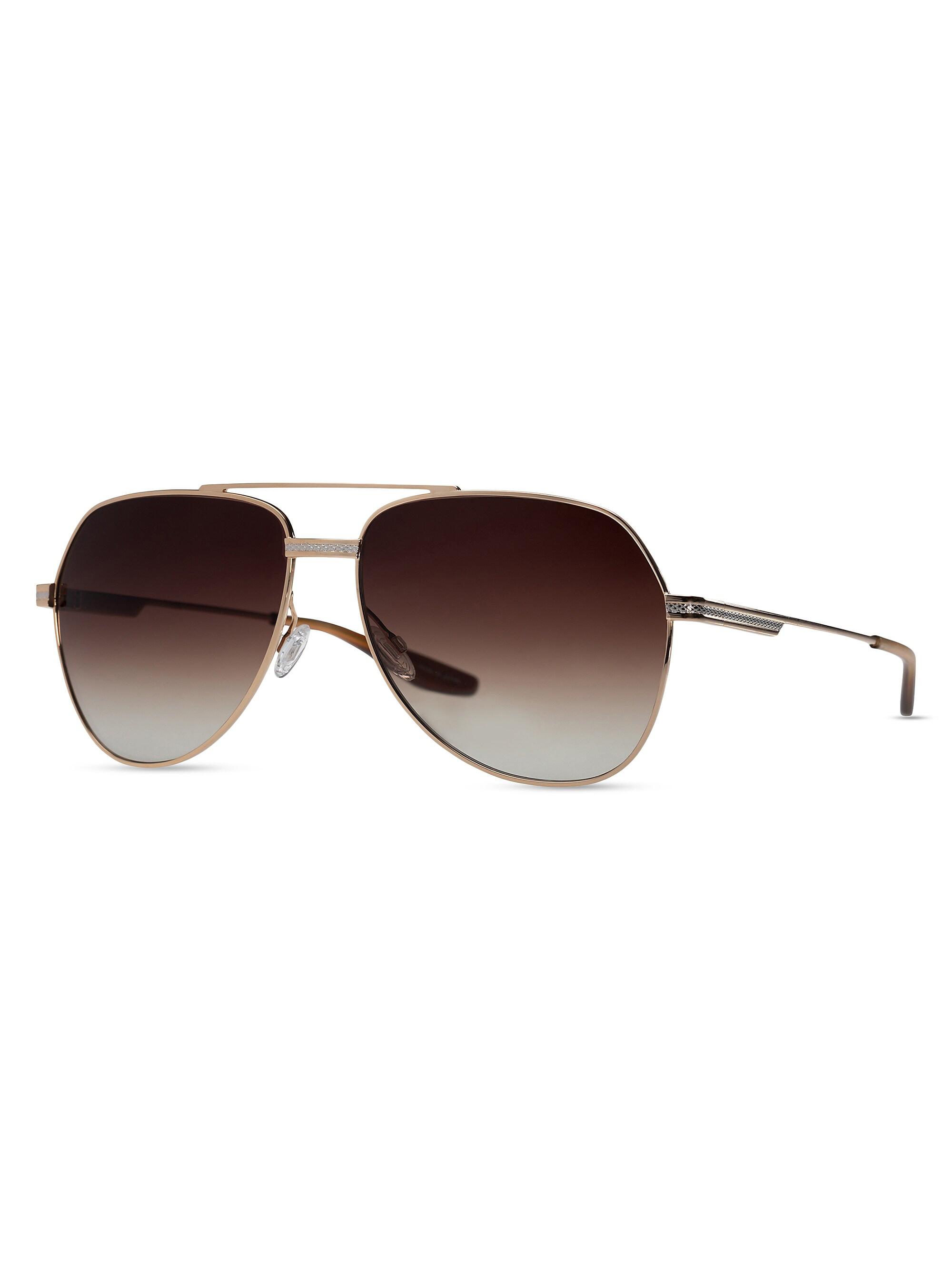 Barton Perreira Men's 007 Legacy Collection 61MM Aviator Sunglasses - Gold Silver