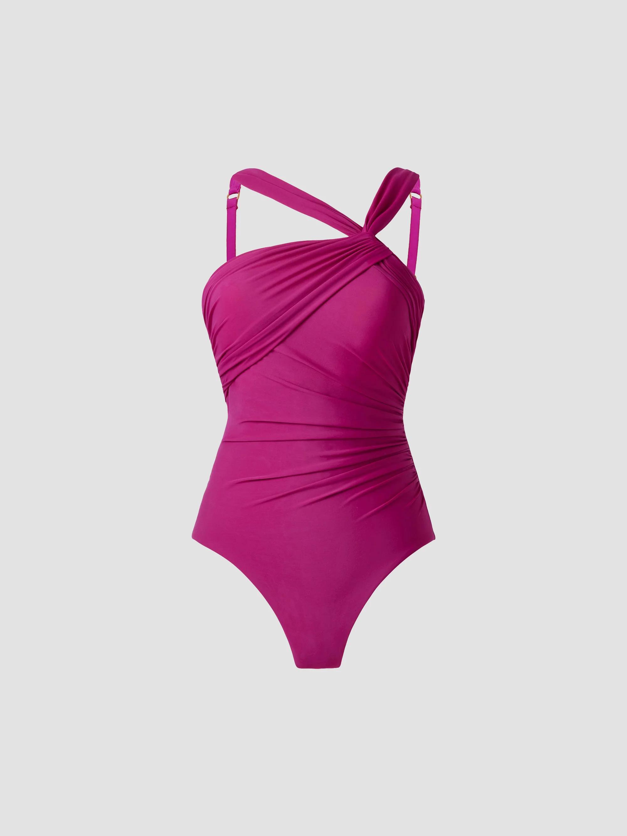 Miraclesuit Swim Women's Rock Solid Europa One-Piece Swimsuit - Framboise Pink - Size 12