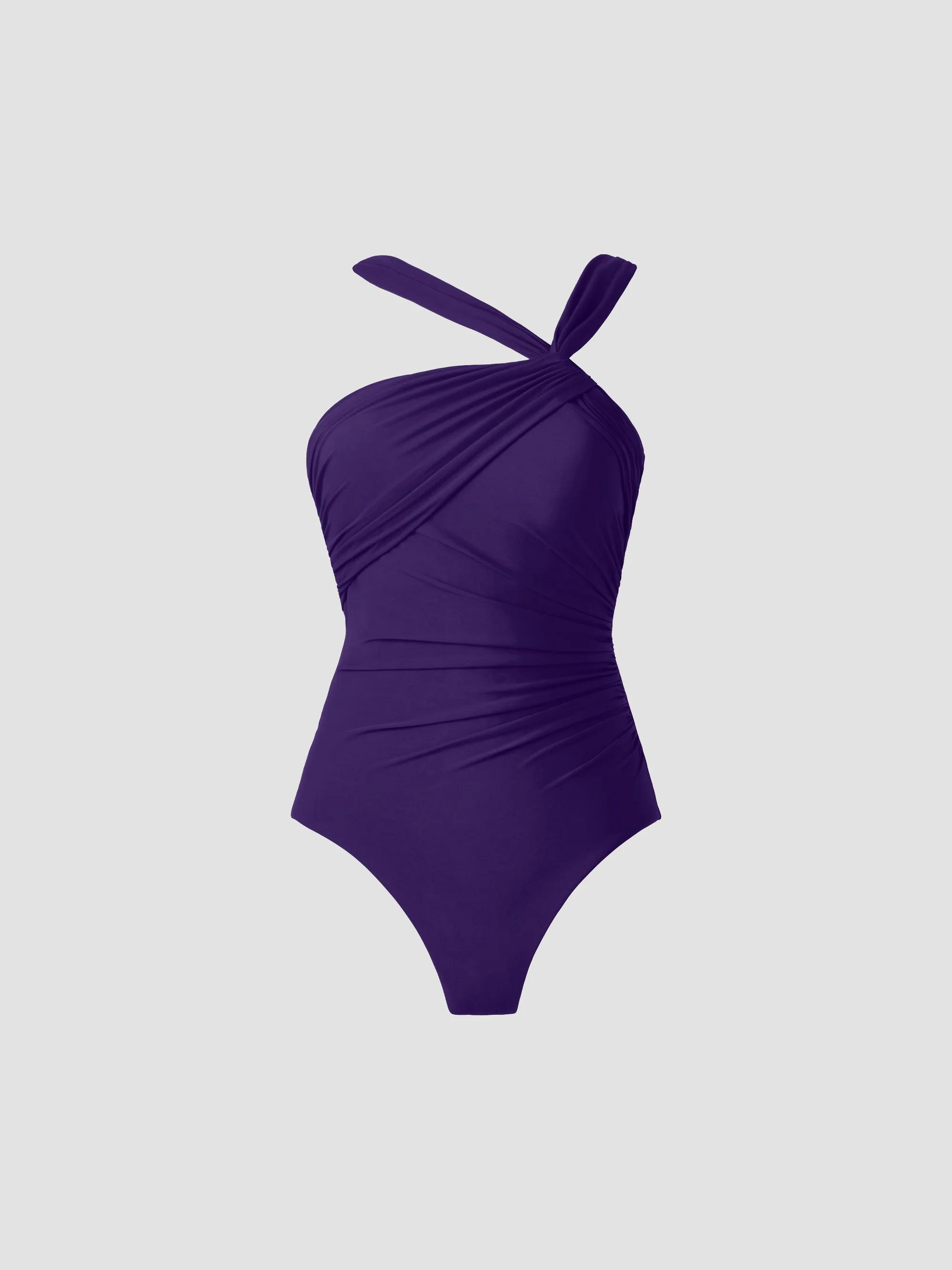 Miraclesuit Swim Women's Rock Solid Europa One-Piece Swimsuit - Mulberry - Size 6