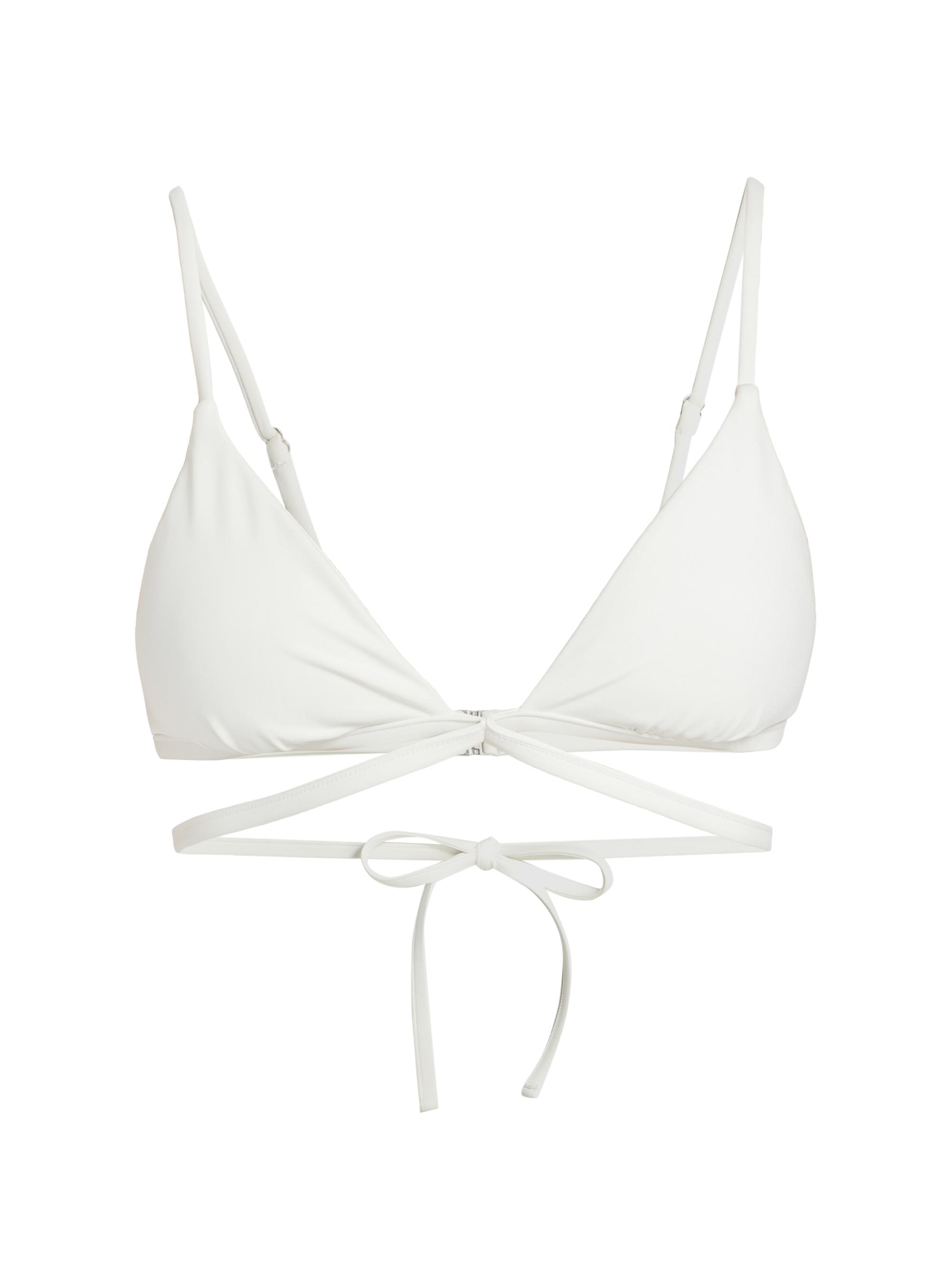 SIMKHAI Women's Harlen Tie-Front Bikini Top - White