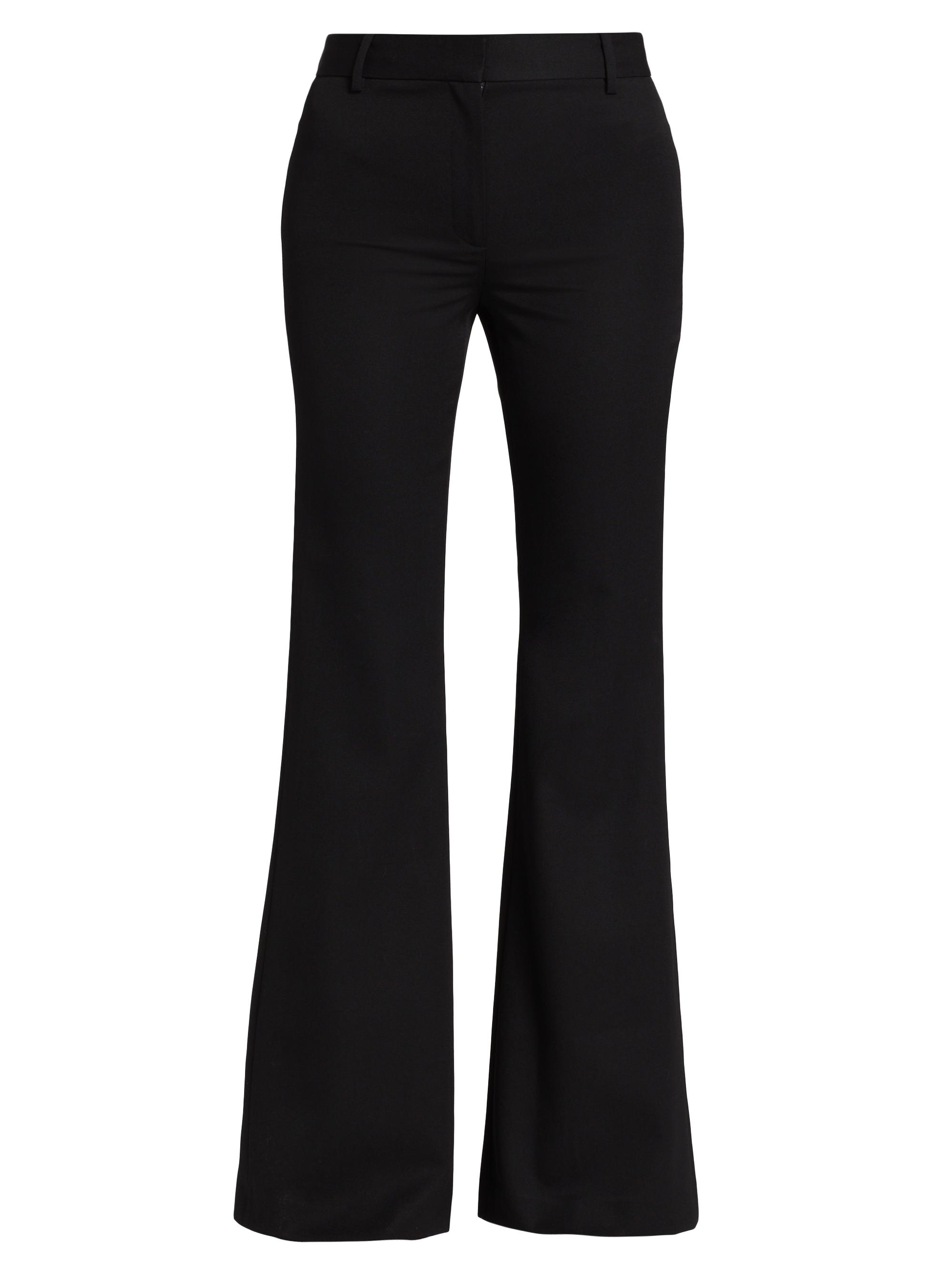 Nili Lotan Women's Arielle Wool Flare Pants - Black