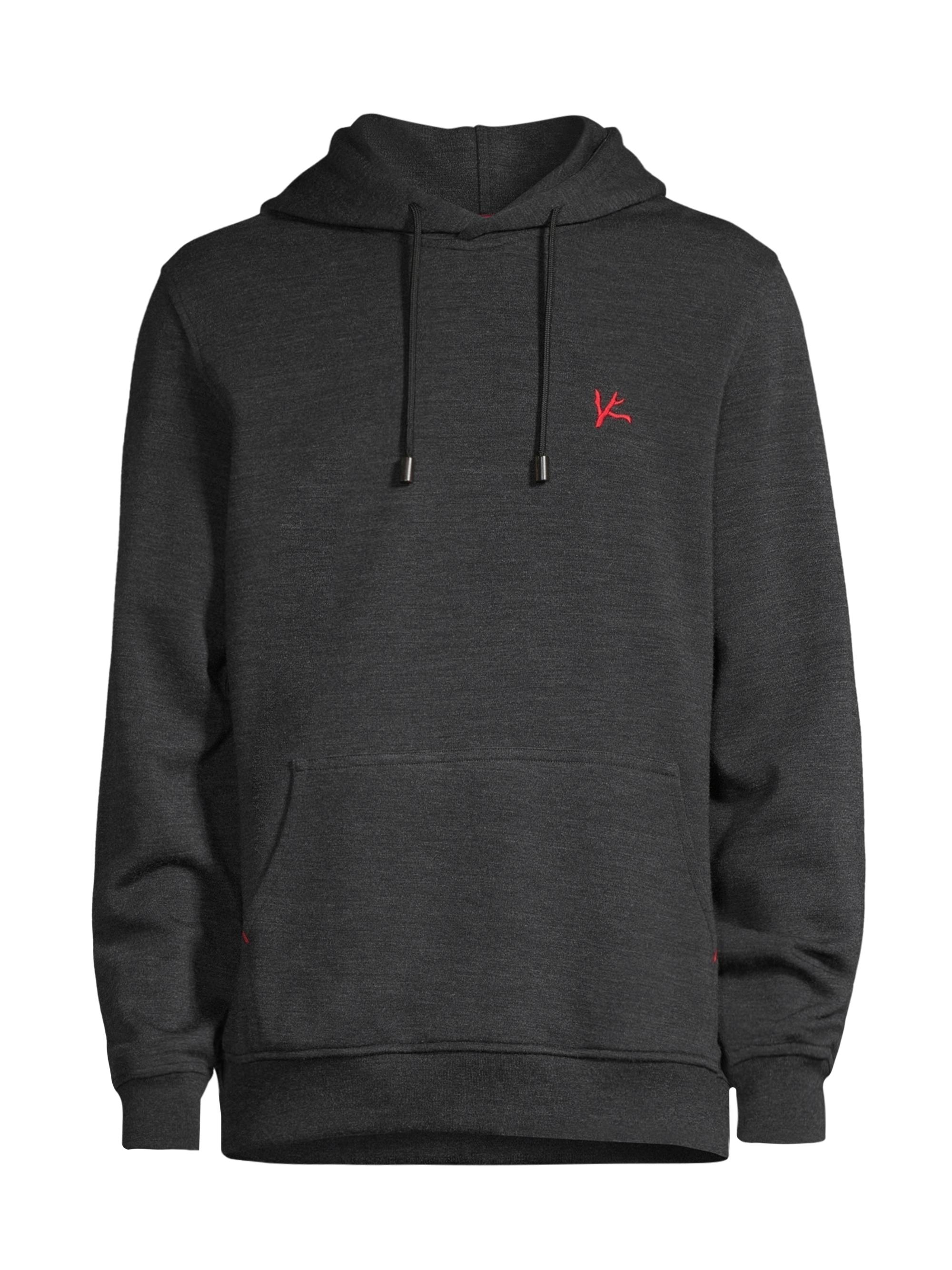 Isaia Men's Wool-Blend Logo Hoodie - Charcoal