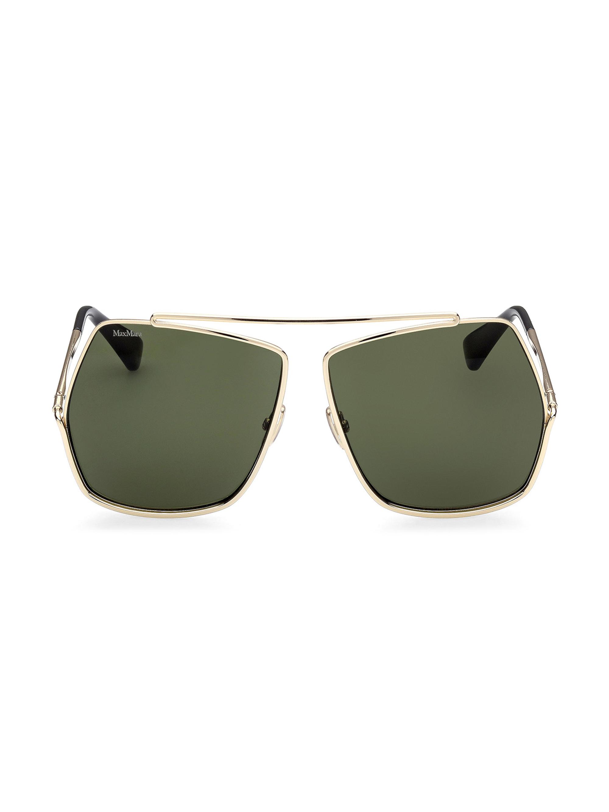 Max Mara Women's 64MM Geometric Sunglasses - Gunmetal