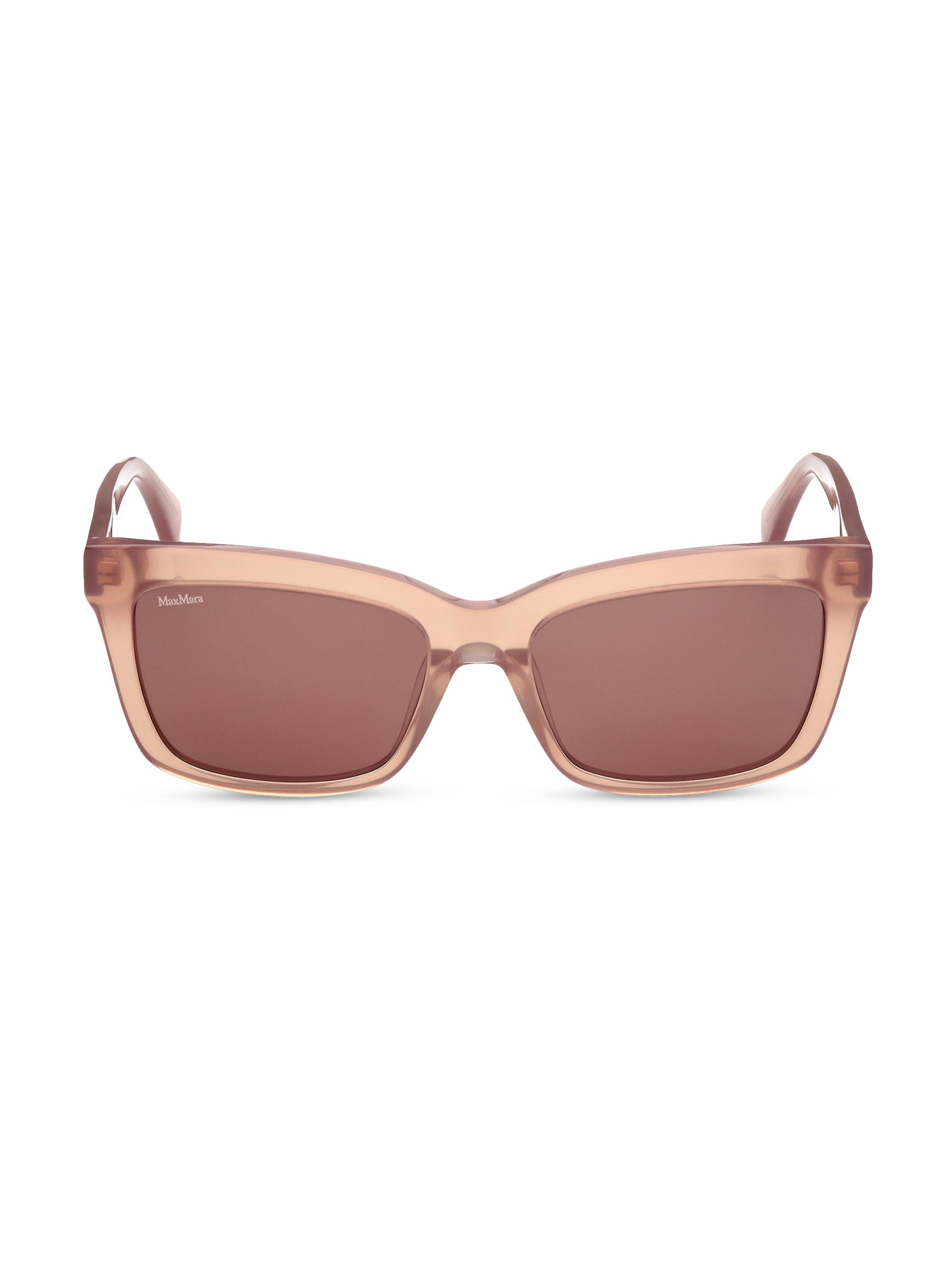 Max Mara Women's 55MM Rectangular Sunglasses - Light Brown