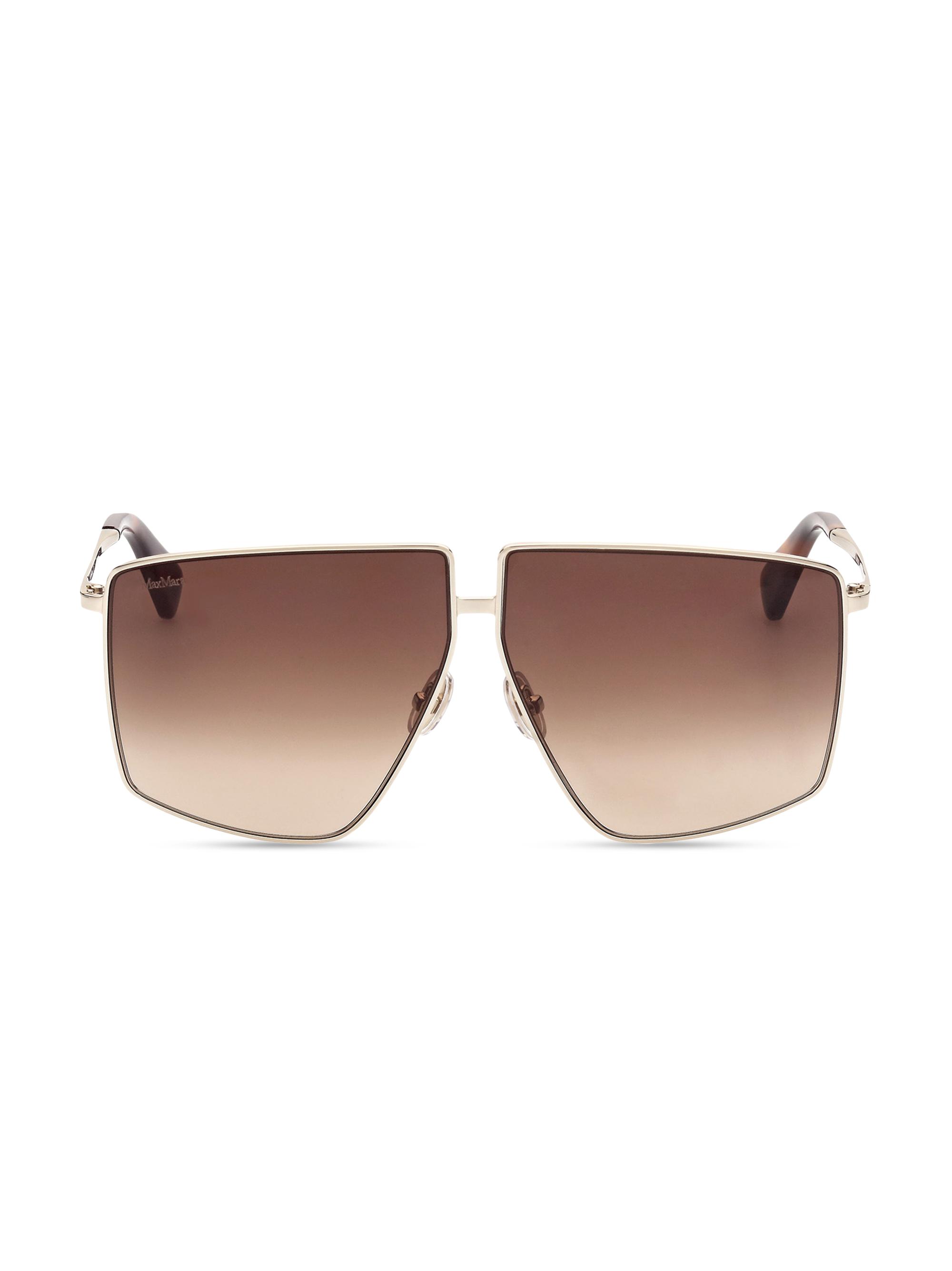 Max Mara Women's 64MM Geometric Sunglasses - Gold