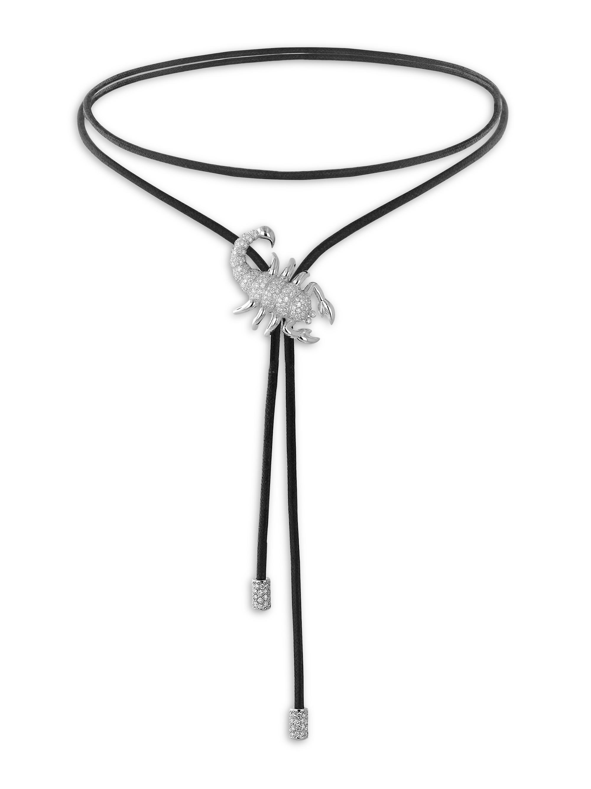 Jacob & Co. Women's Zodiac 18K White Gold & Diamond Scorpio String Necklace