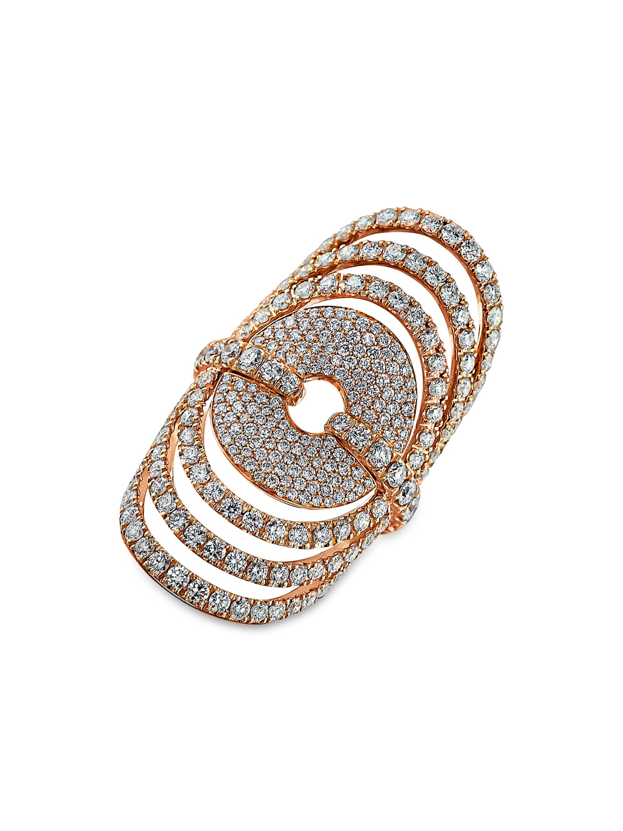 Jacob & Co. Women's Agate 18K Rose Gold And Diamond Cocktail Ring