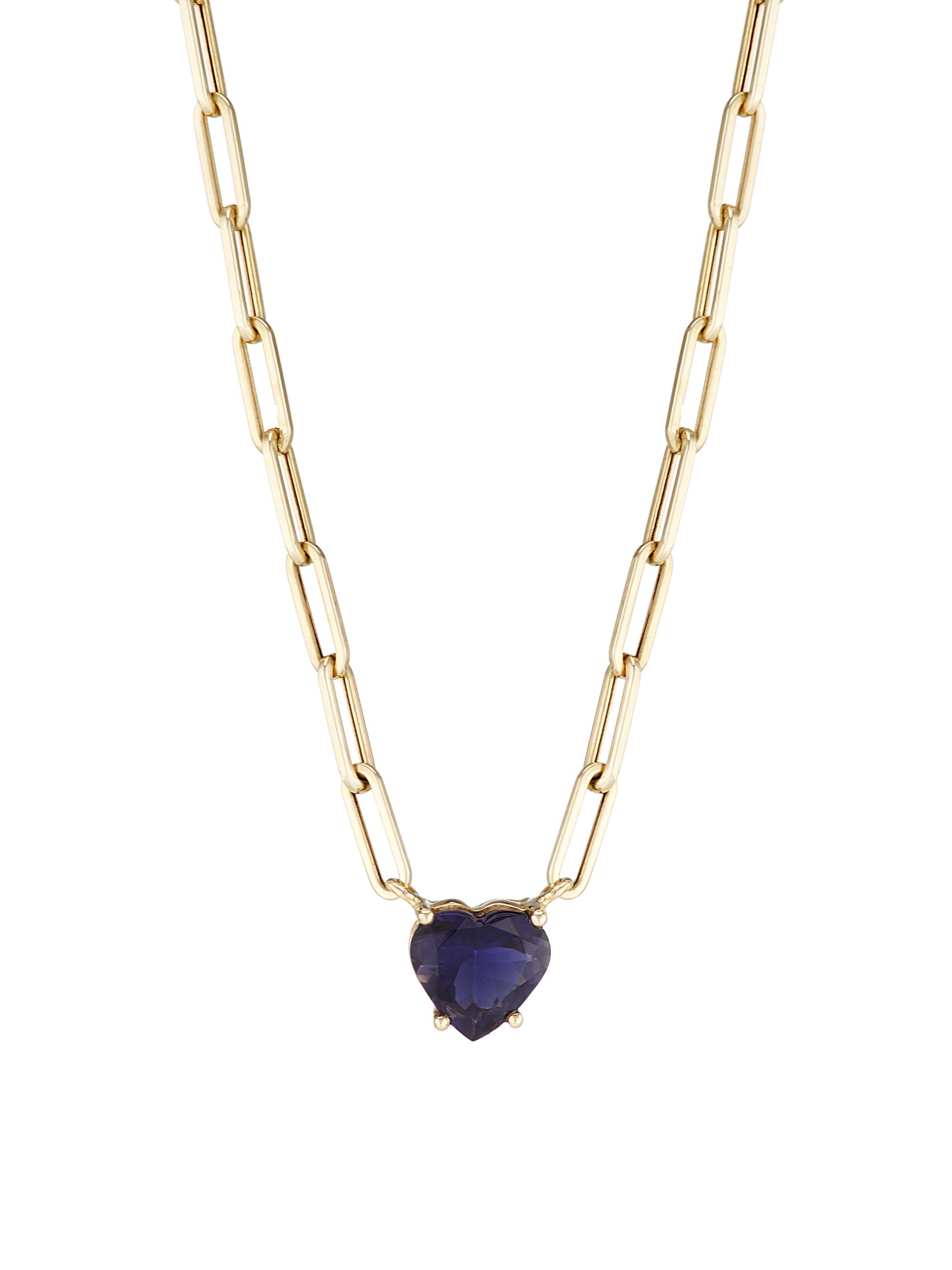 Saks Fifth Avenue Collection Women's 14K Yellow Gold & Blue Iolite Heart Pendant Necklace - Yellow Gold