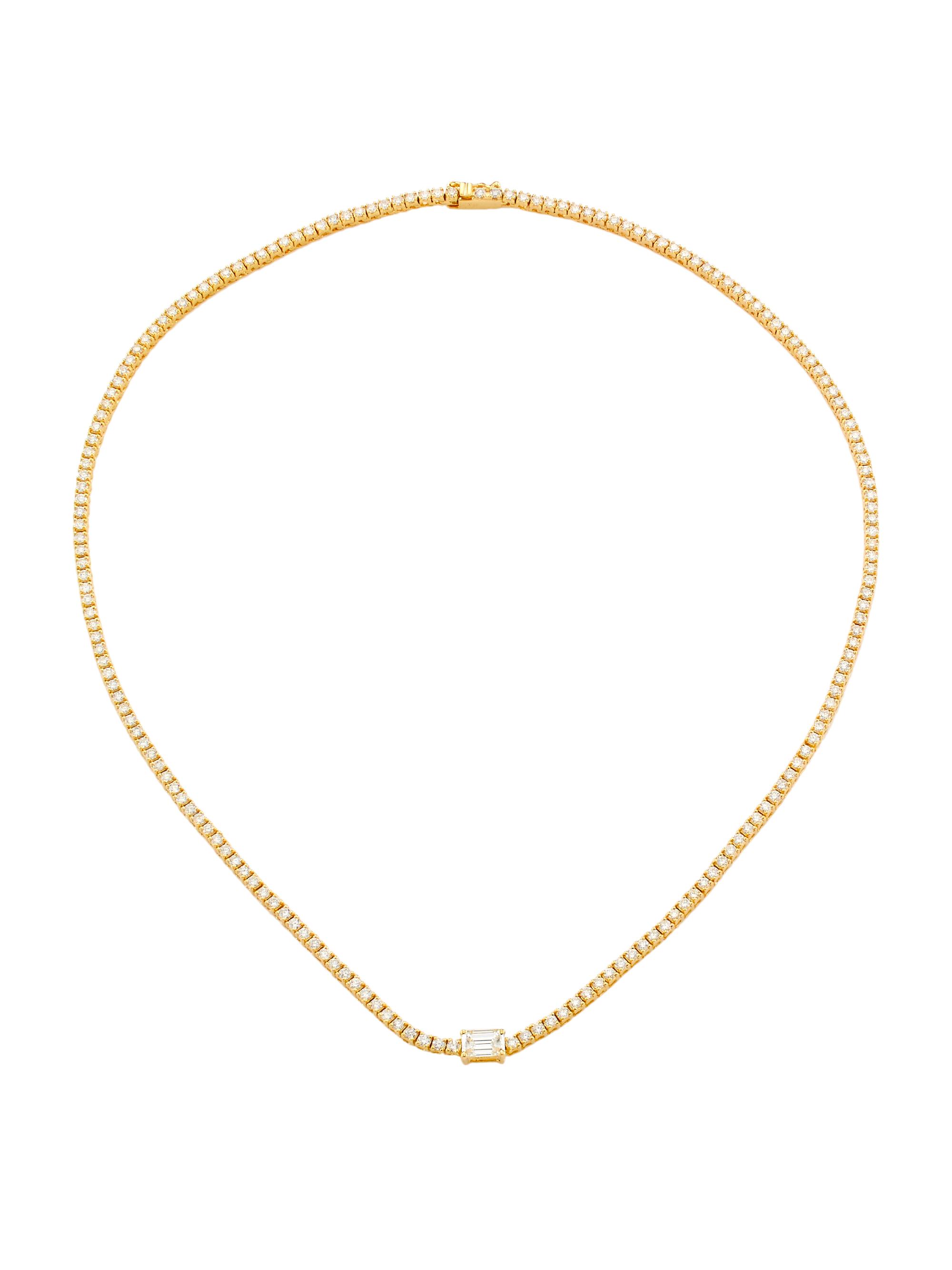 Saks Fifth Avenue Collection Women's 14K Yellow Gold & 5 TCW Diamond Tennis Necklace - Yellow Gold