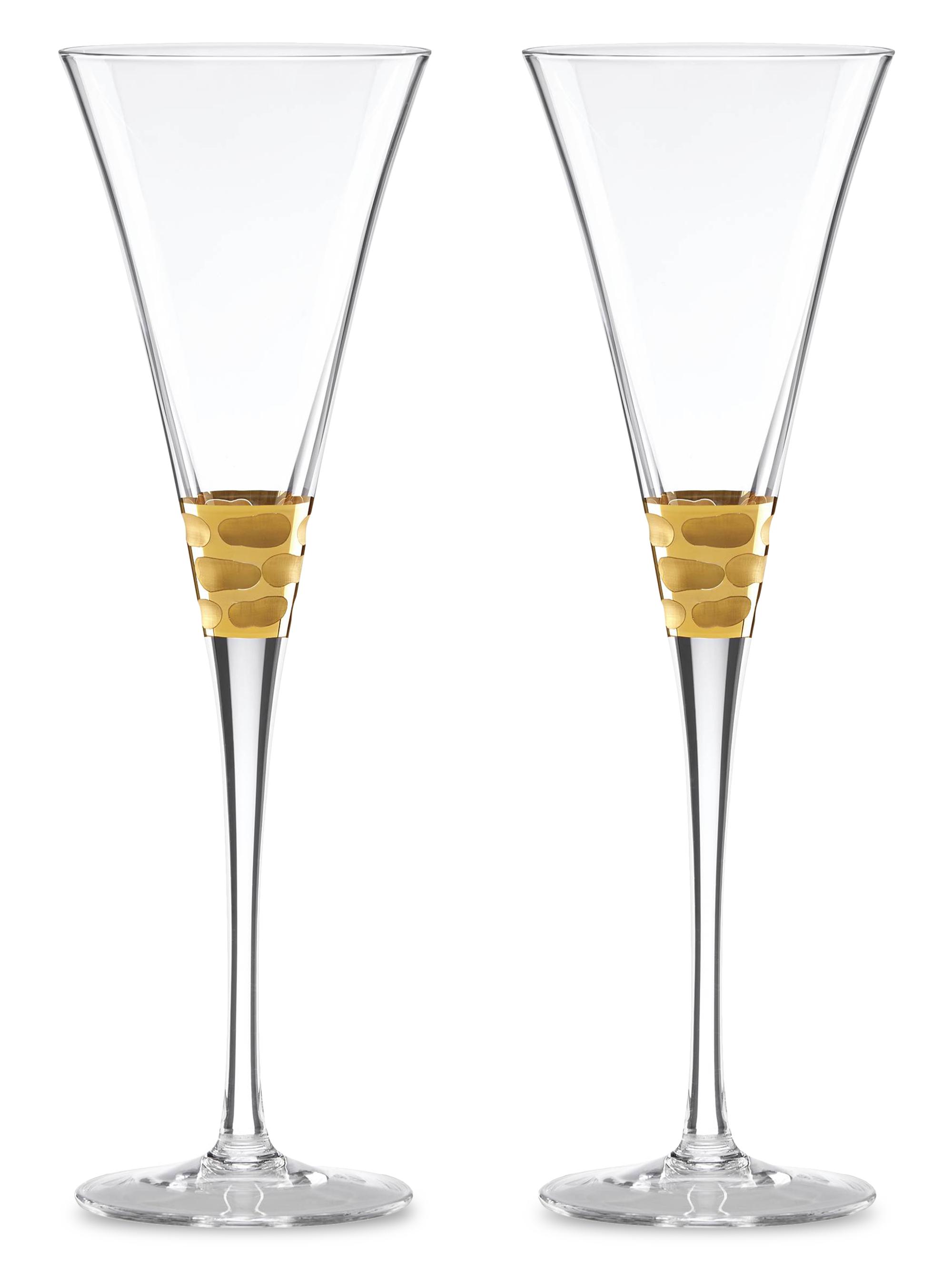 Michael Wainwright Truro Gold 2-Piece Toasting Flute Set - Gold