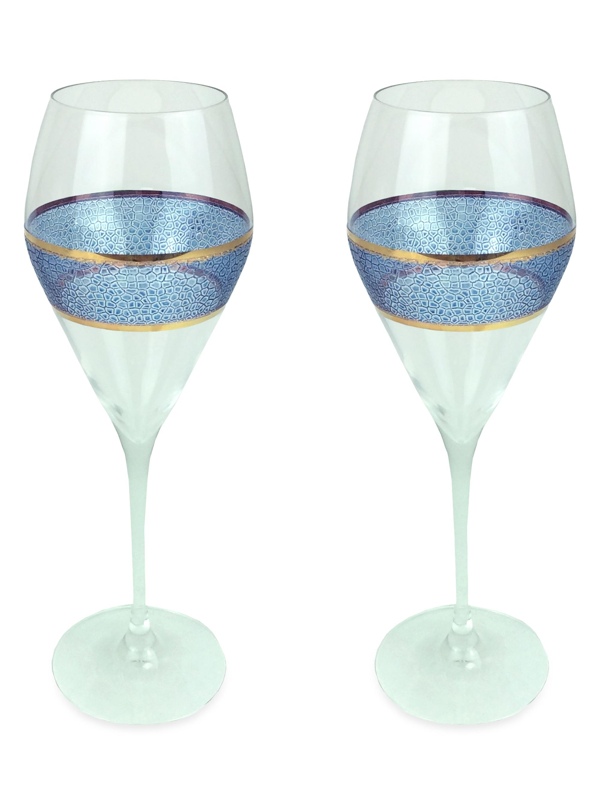 Michael Wainwright Panthera Indigo 2-Piece Prosecco Glass Set - Blue