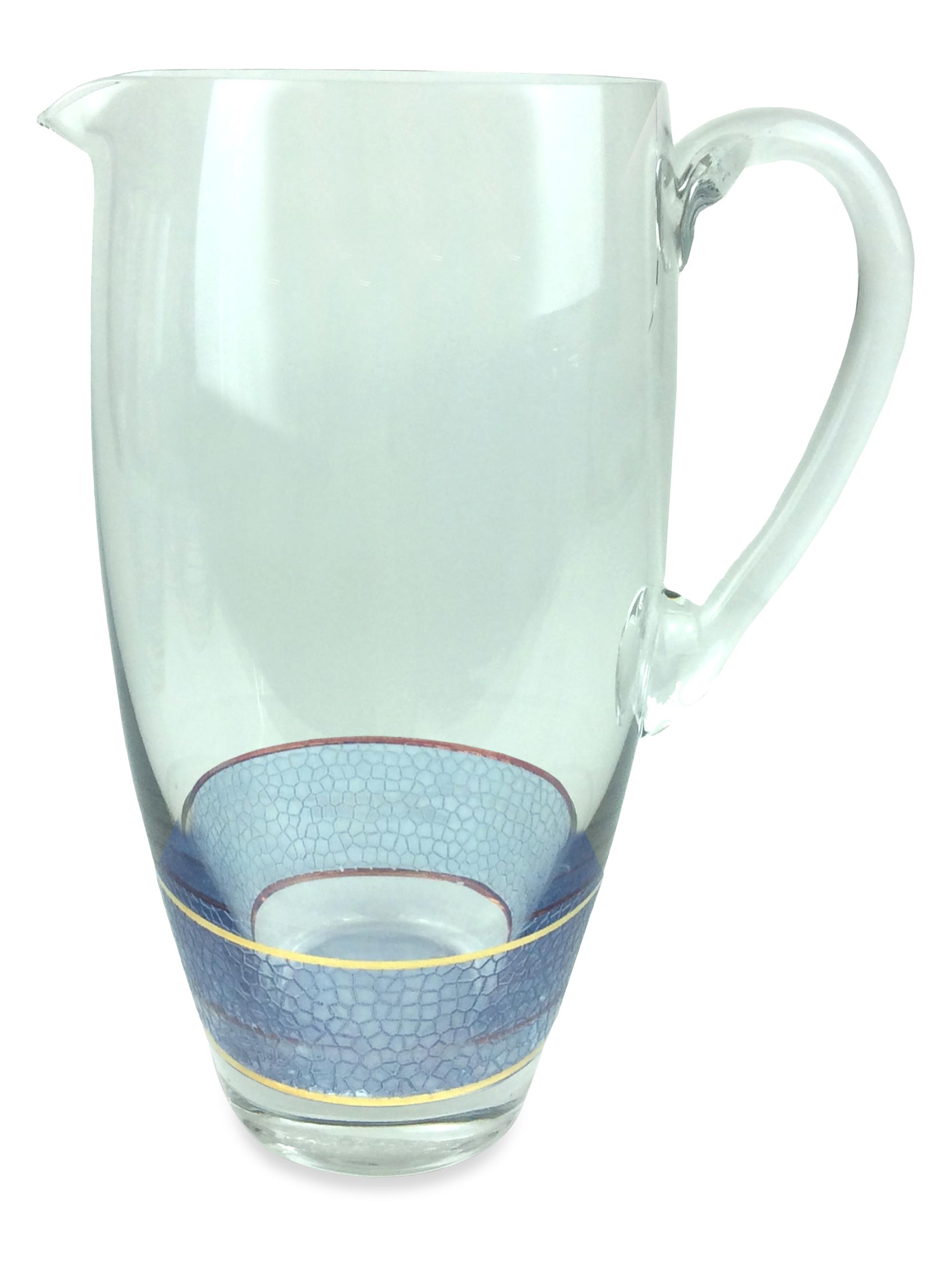 Michael Wainwright Panthera Indigo Glass Pitcher - Blue