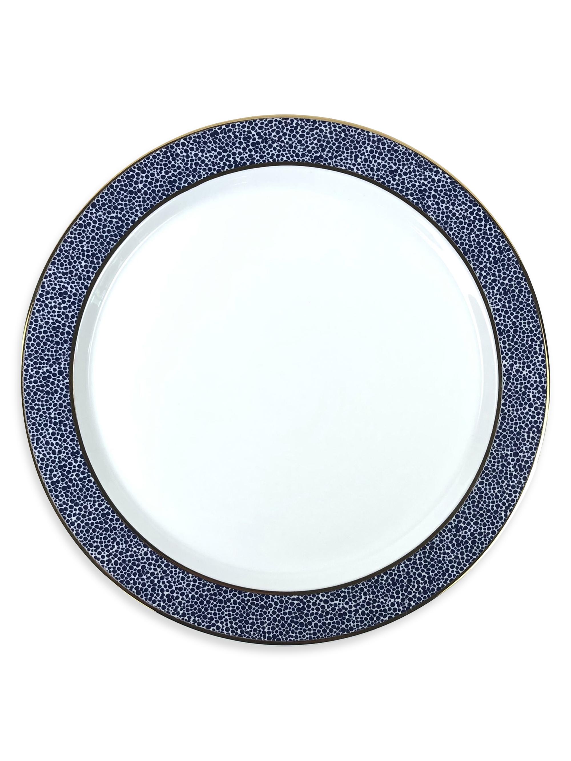 Michael Wainwright Panthera Indigo 4-Piece Dinner Plate Set - Blue