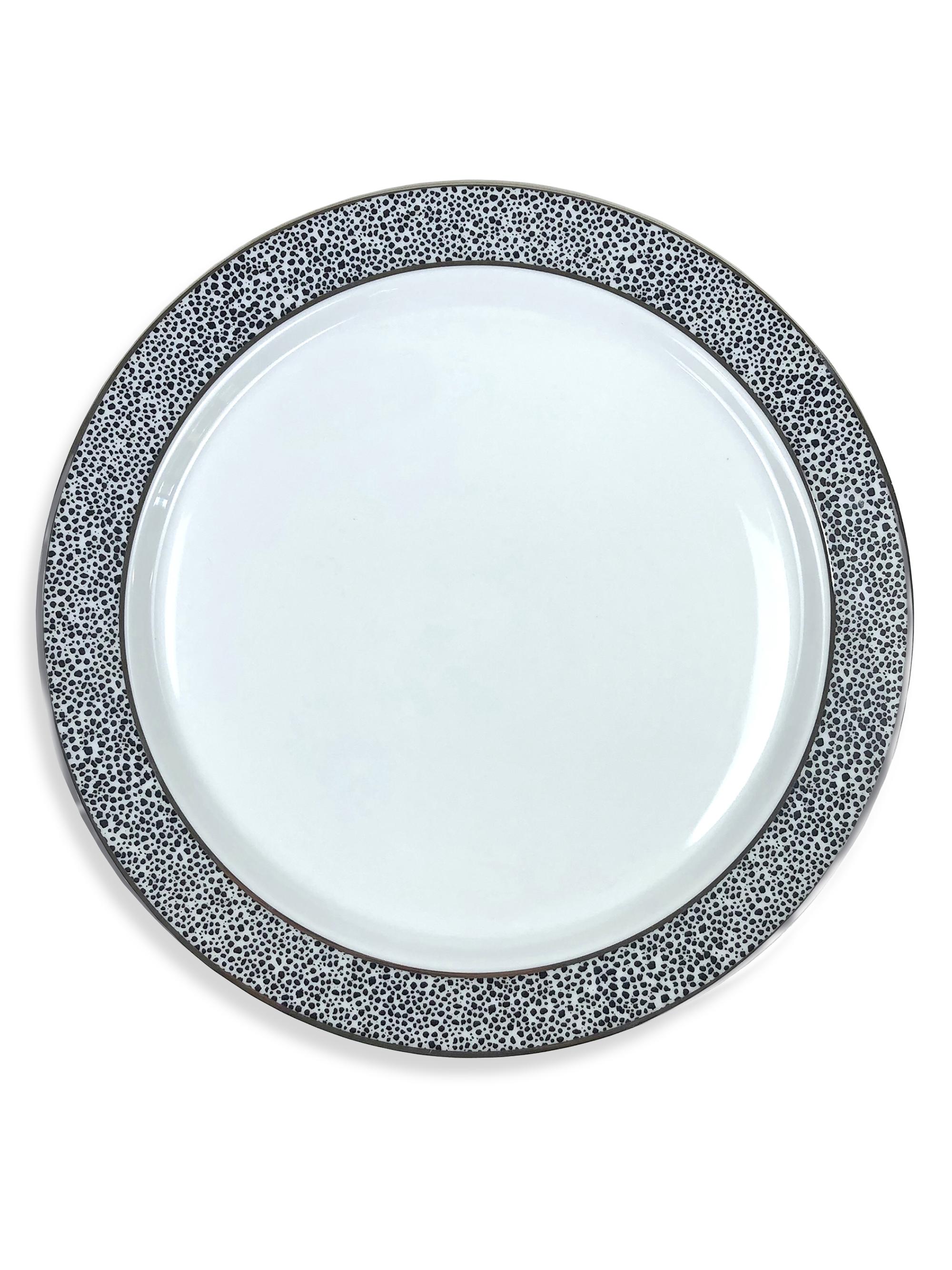 Michael Wainwright Panthera Platinum 4-Piece Dinner Plate Set - Gray