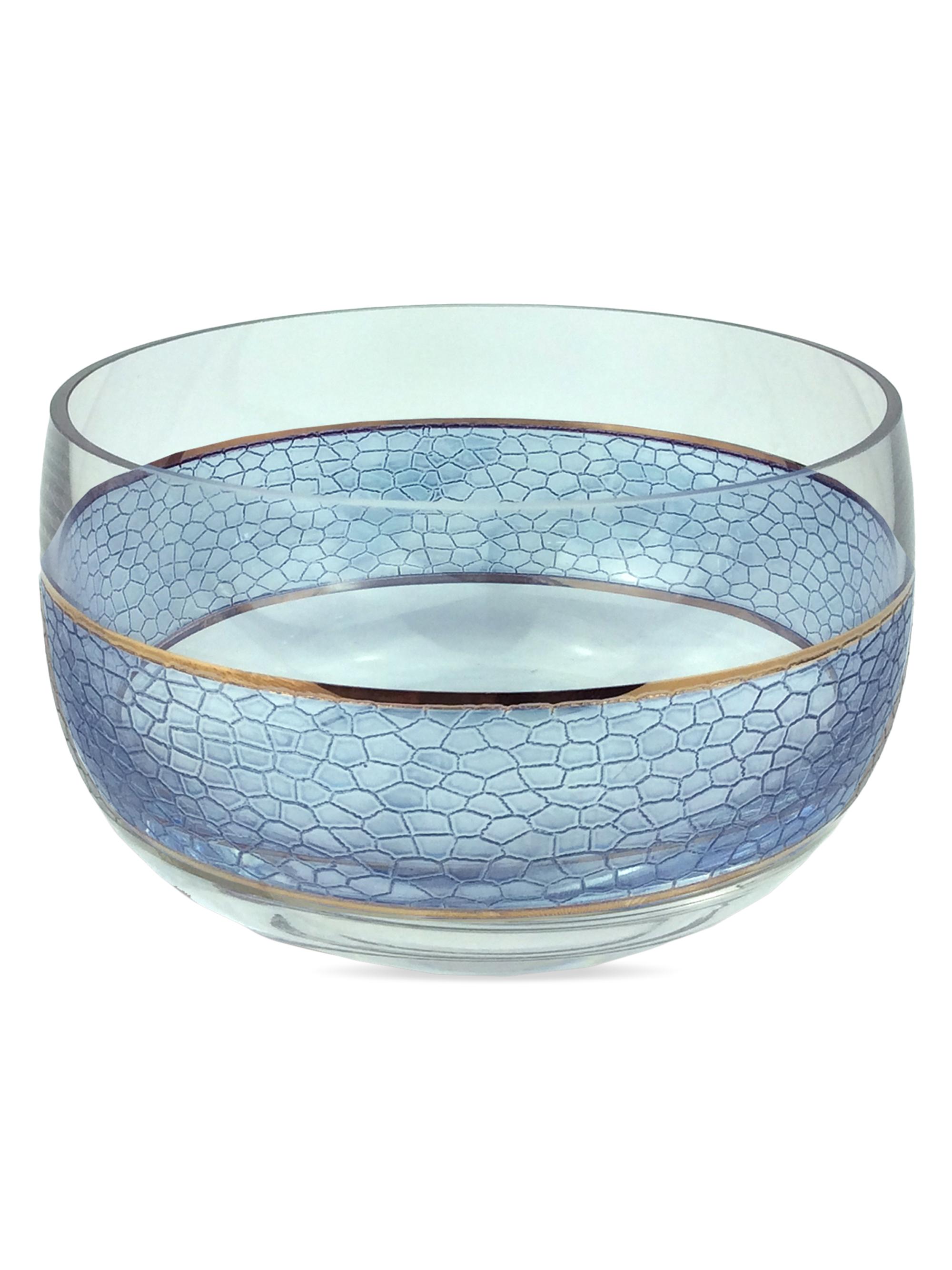 Michael Wainwright Panthera Indigo Glass Medium Bowl - Blue
