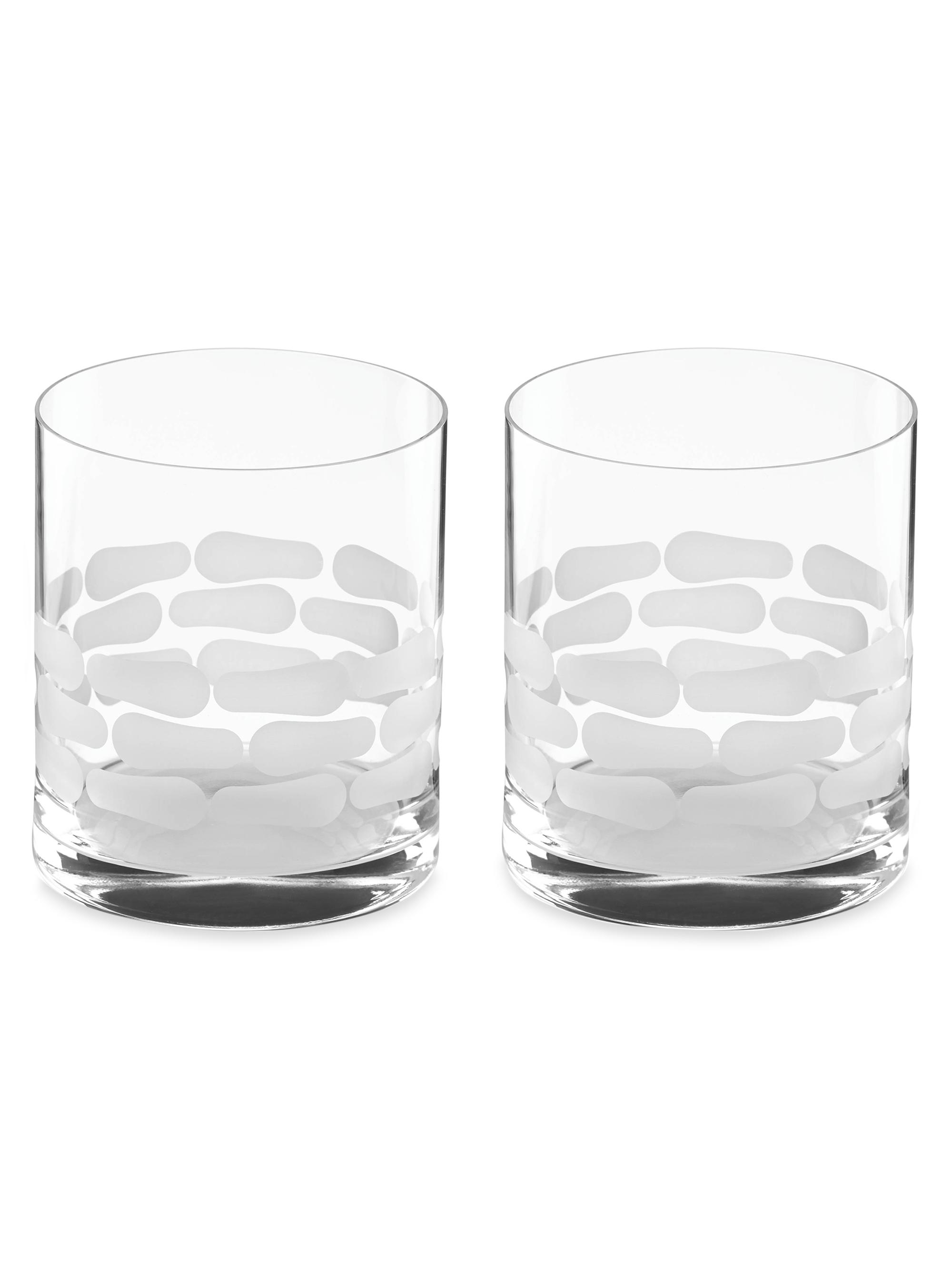 Michael Wainwright Truro Clear 2-Piece Double Old Fashioned Glass Set - White