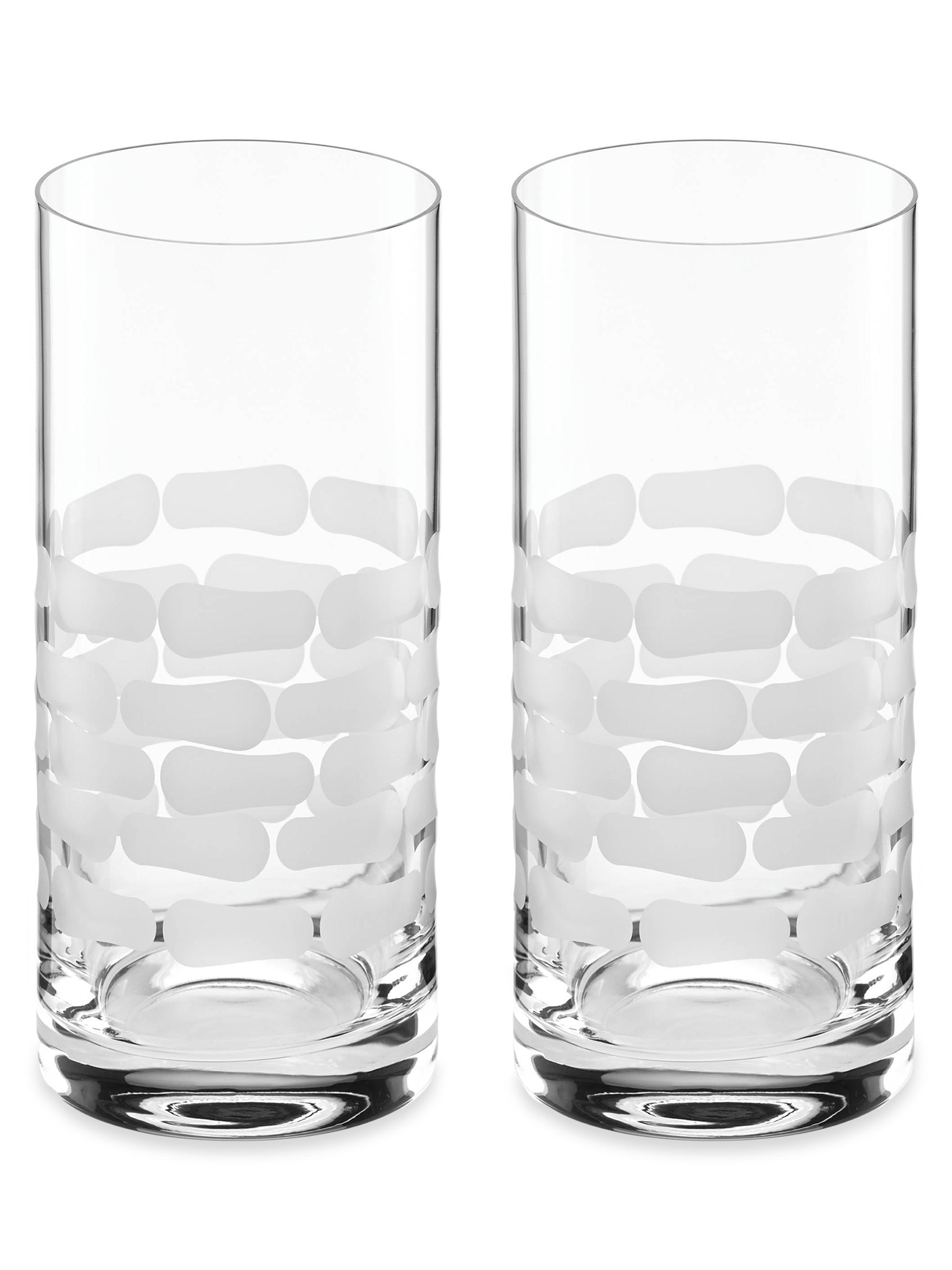 Michael Wainwright Truro Clear 2-Piece Highball Glass Set - White