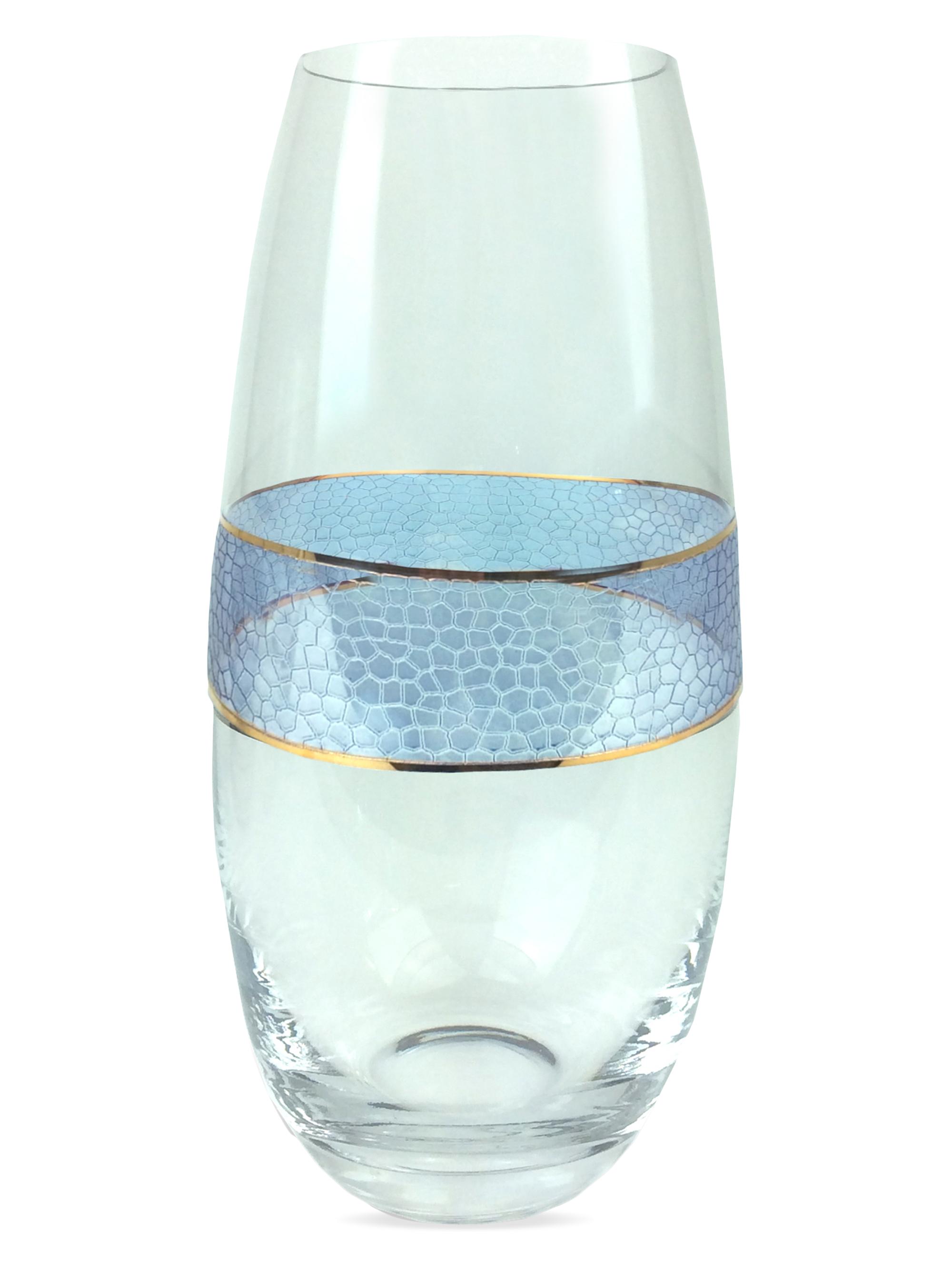 Michael Wainwright Panthera Indigo Glass Vase - Blue