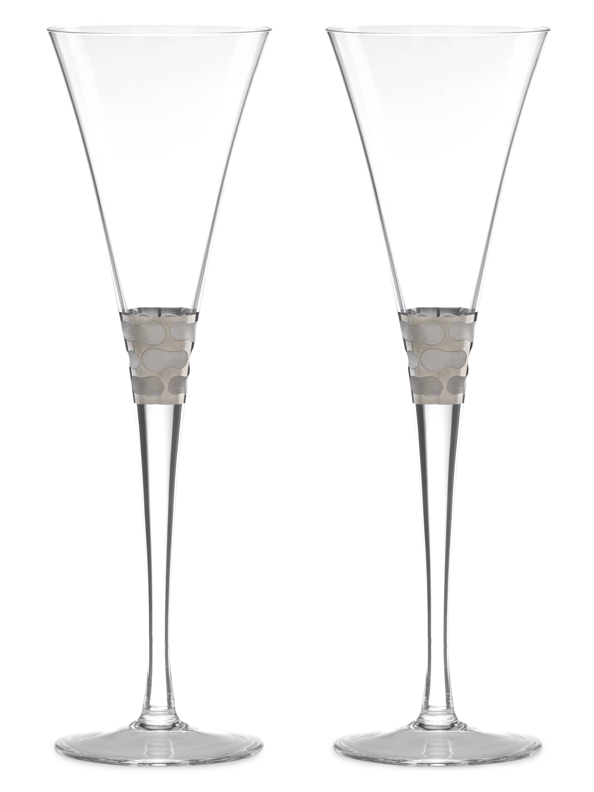 Michael Wainwright Truro Platinum 2-Piece Toasting Flute Set - Gray